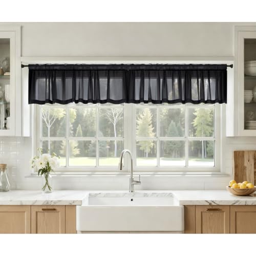 MIULEE Sheer Voile Curtains Set of 4