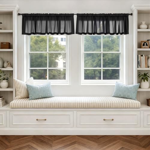 MIULEE Sheer Voile Curtains Set of 4