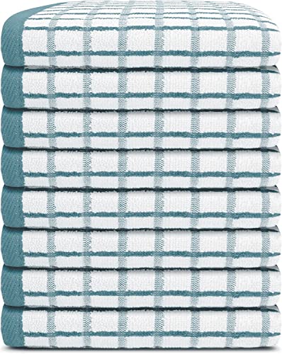 White Classic Cotton Dish Towels Set of 8