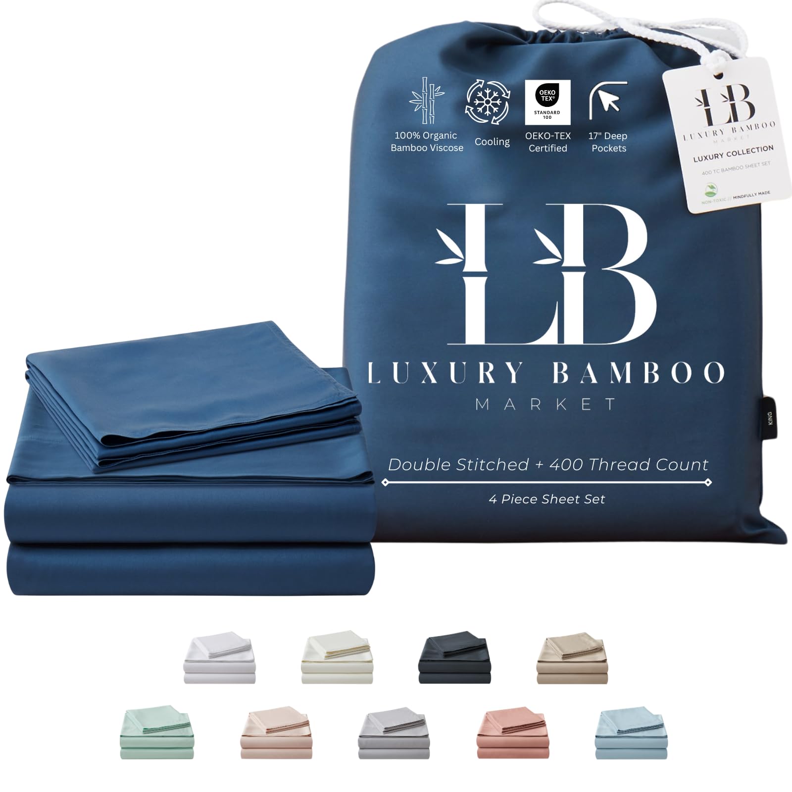 LB Luxury Bamboo Full Sheet Set
