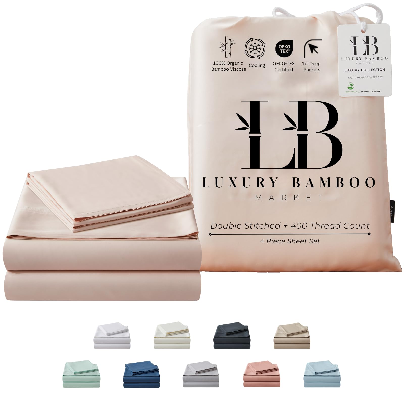 LB Luxury Bamboo Full Sheet Set