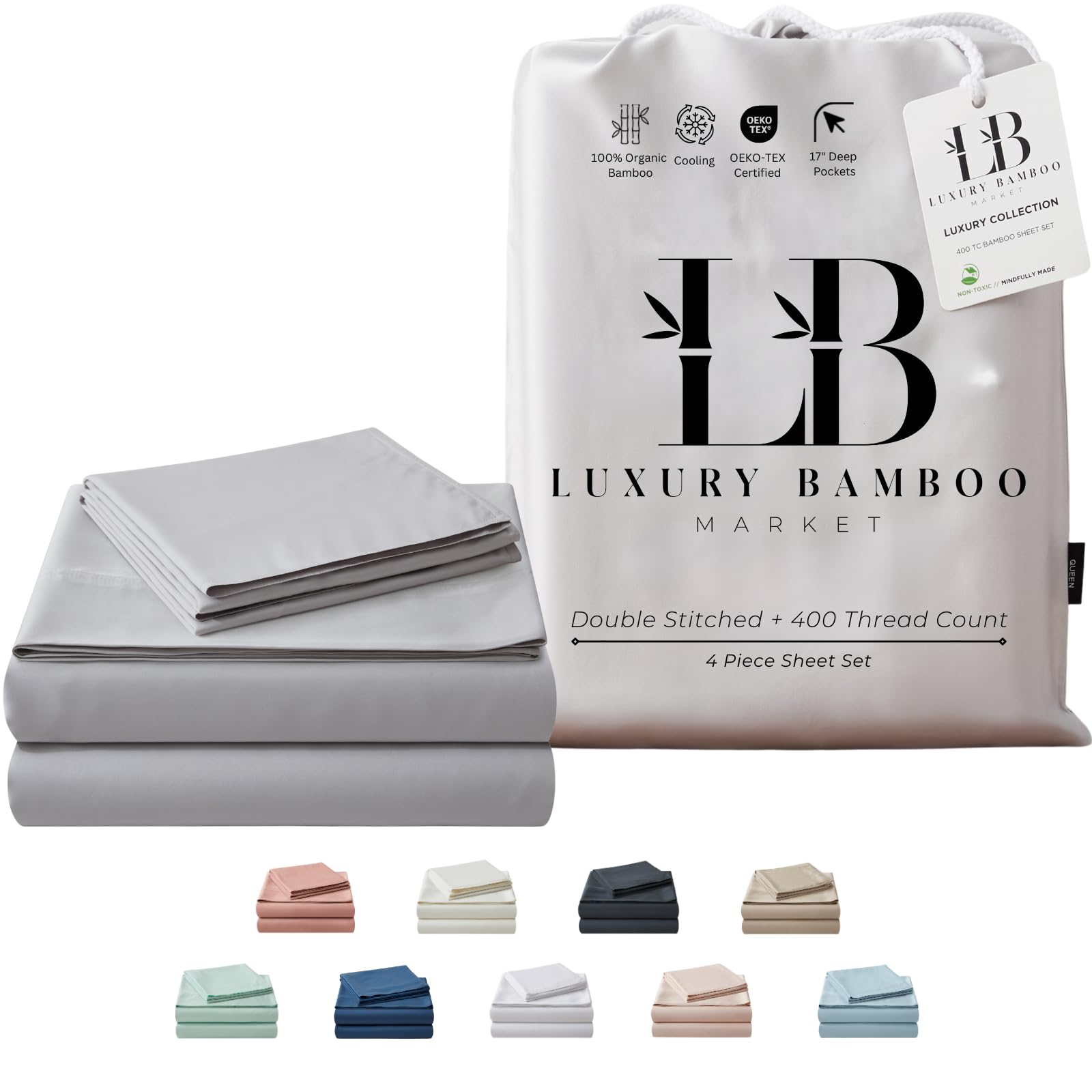 LB Luxury Bamboo Full Sheet Set