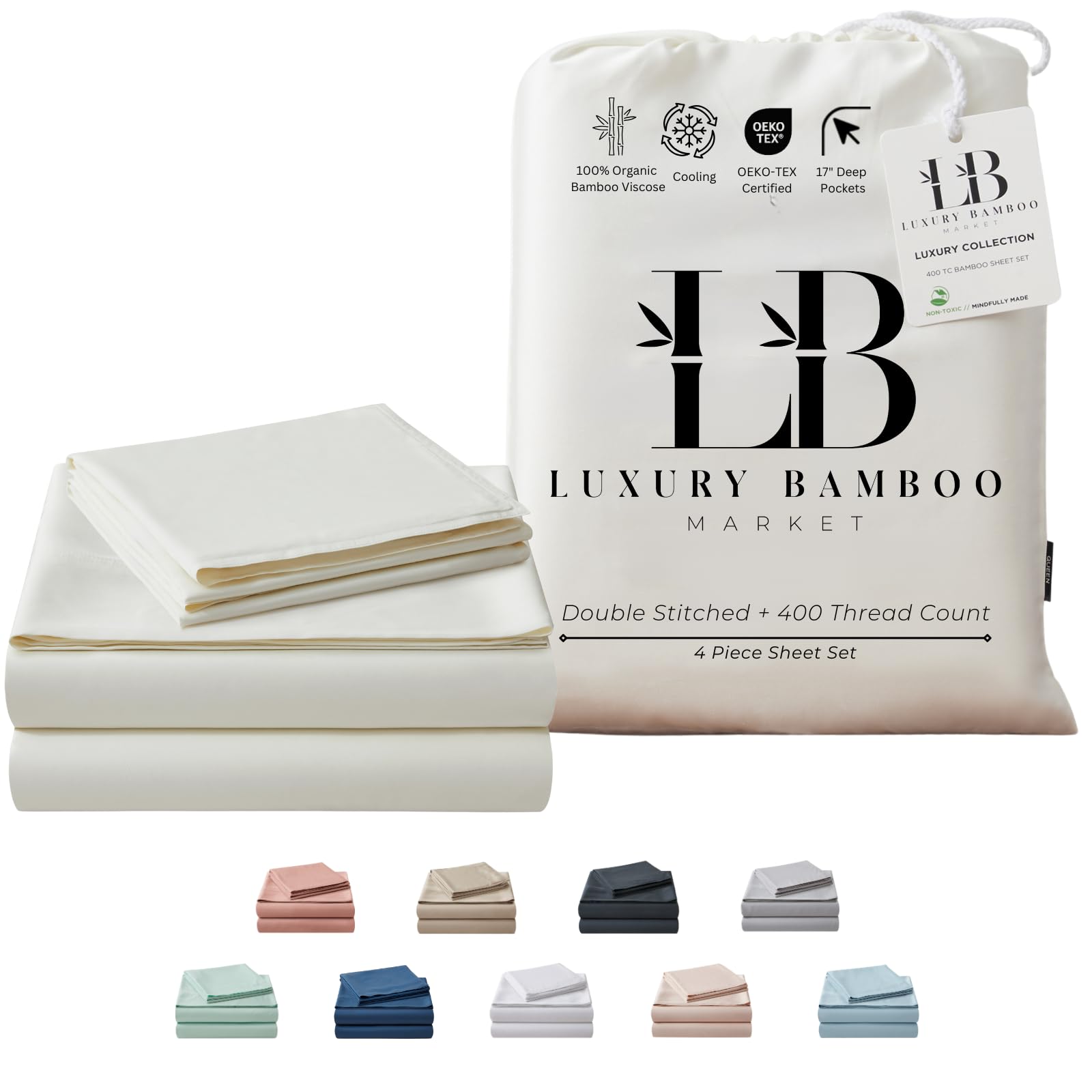 LB Luxury Bamboo Full Sheet Set
