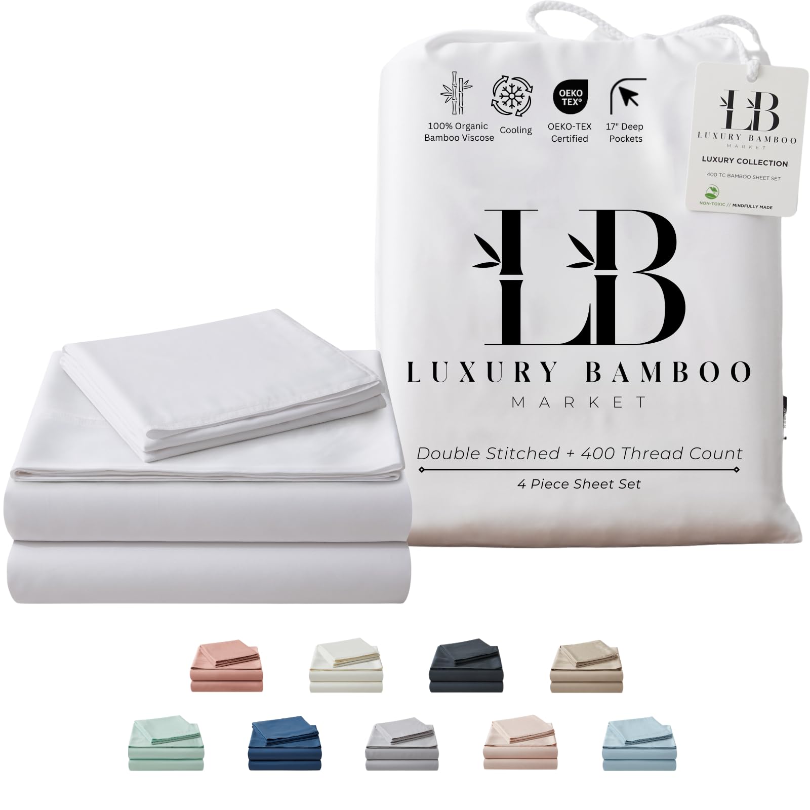 LB Luxury Bamboo Full Sheet Set