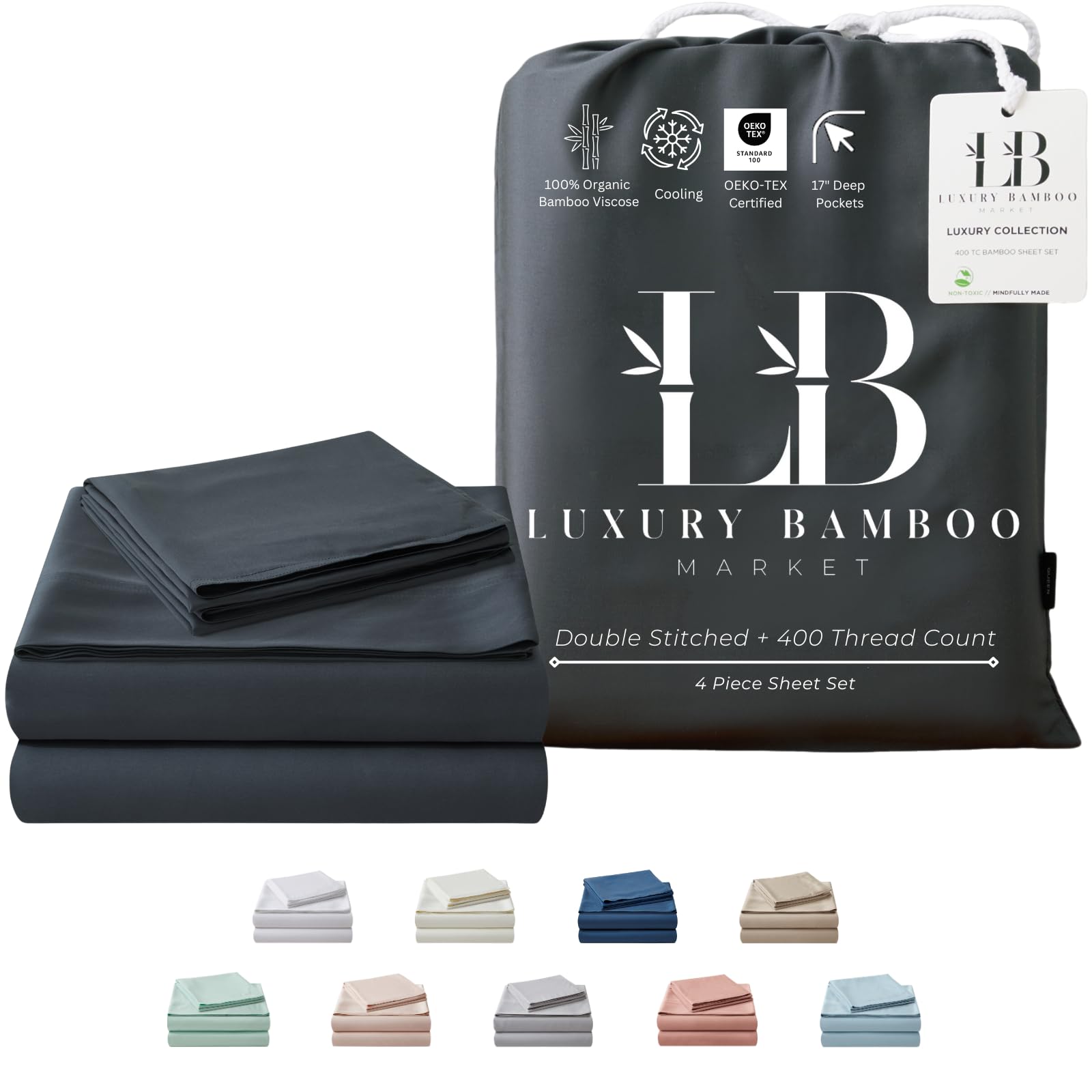 LB Luxury Bamboo Full Sheet Set