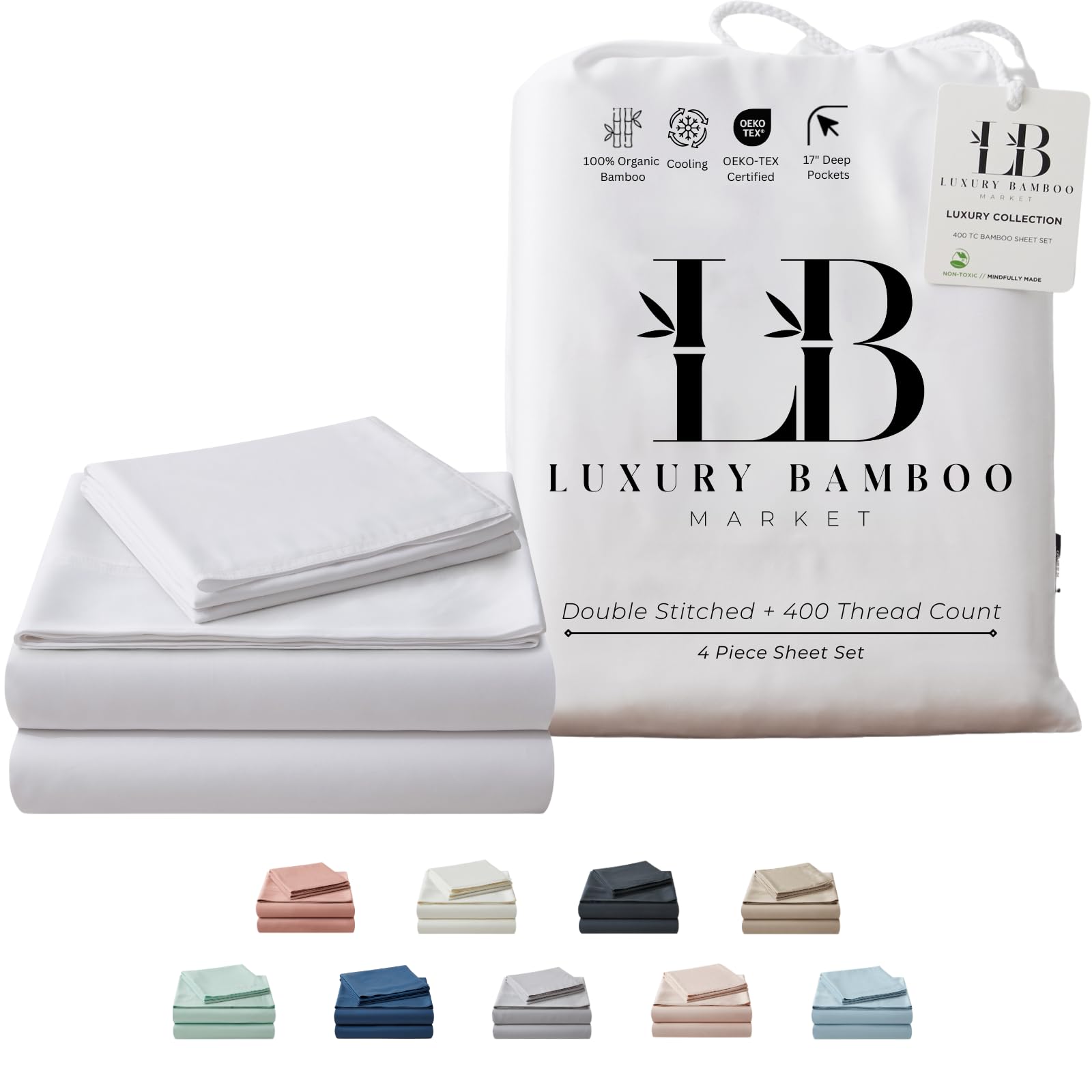LB Luxury Bamboo Full Sheet Set