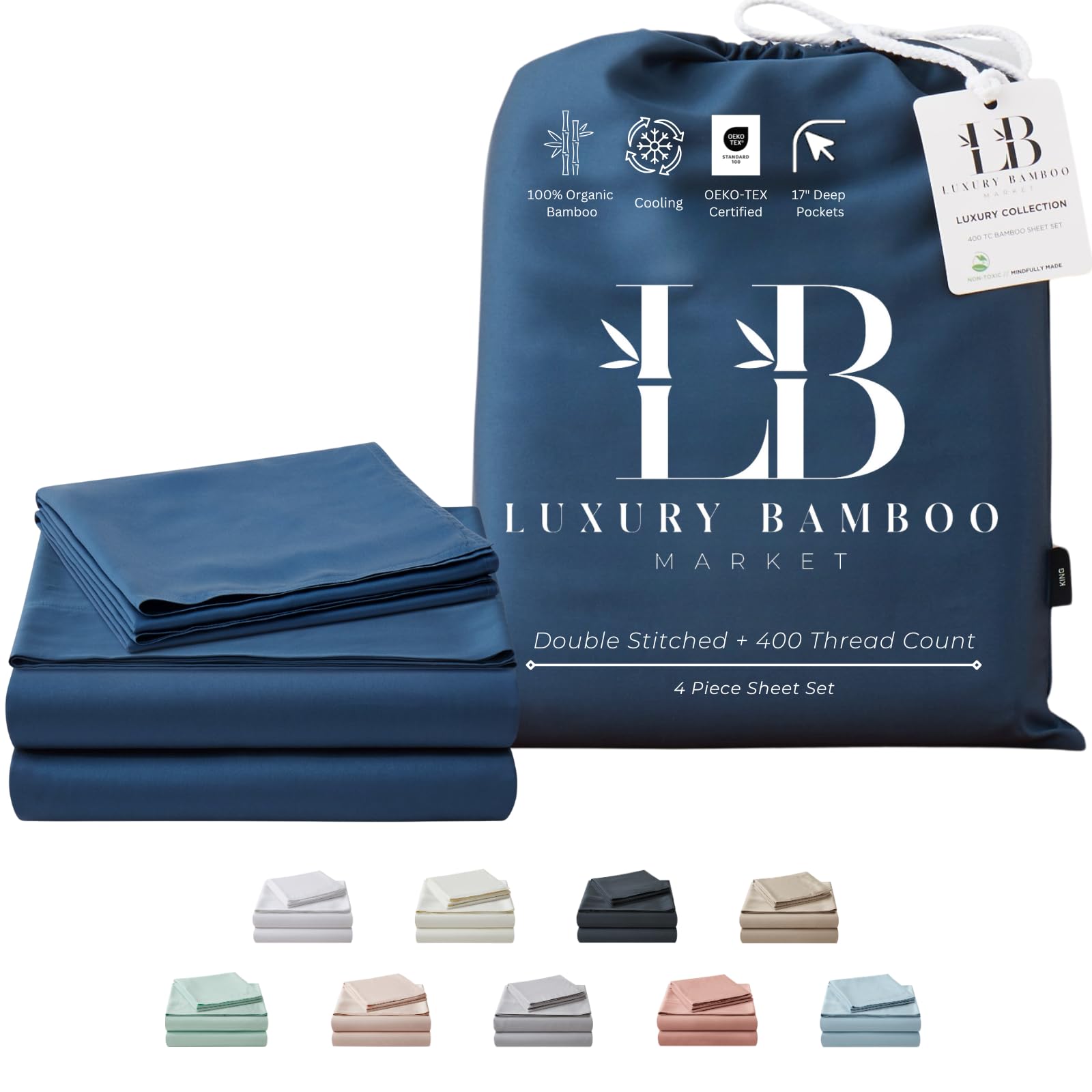 LB Luxury Bamboo Full Sheet Set