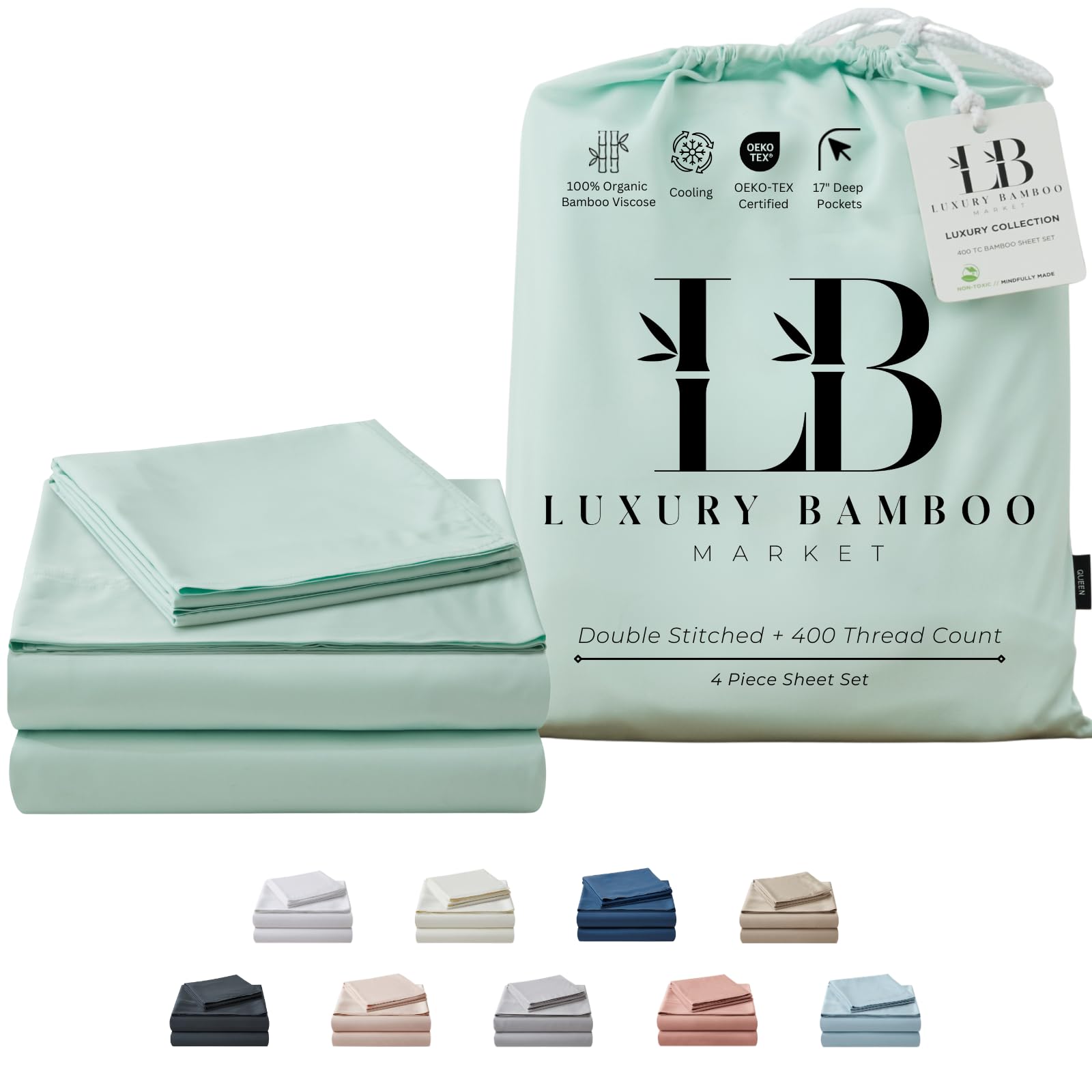LB Luxury Bamboo Full Sheet Set