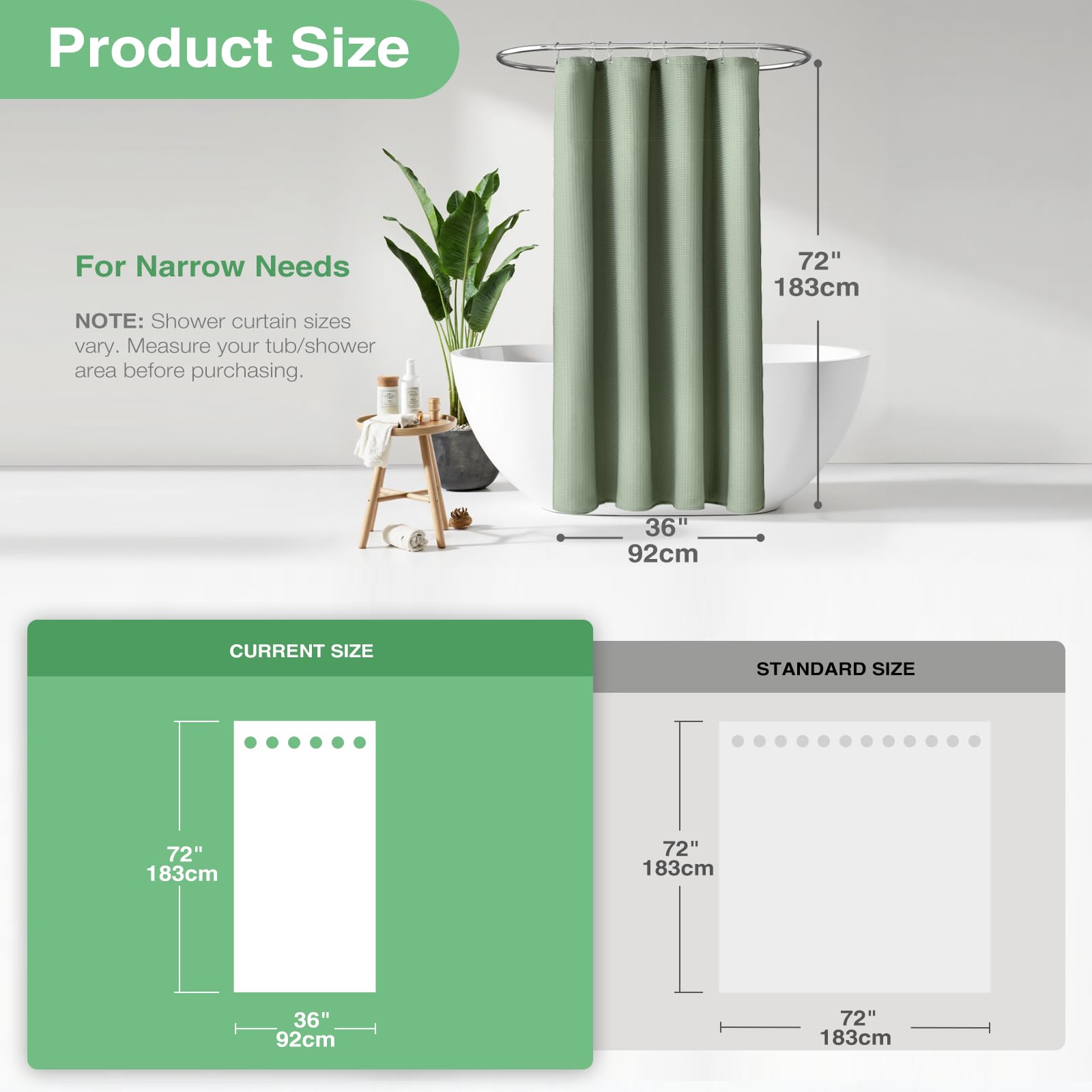 Dynamene Waffle Shower Curtain Set