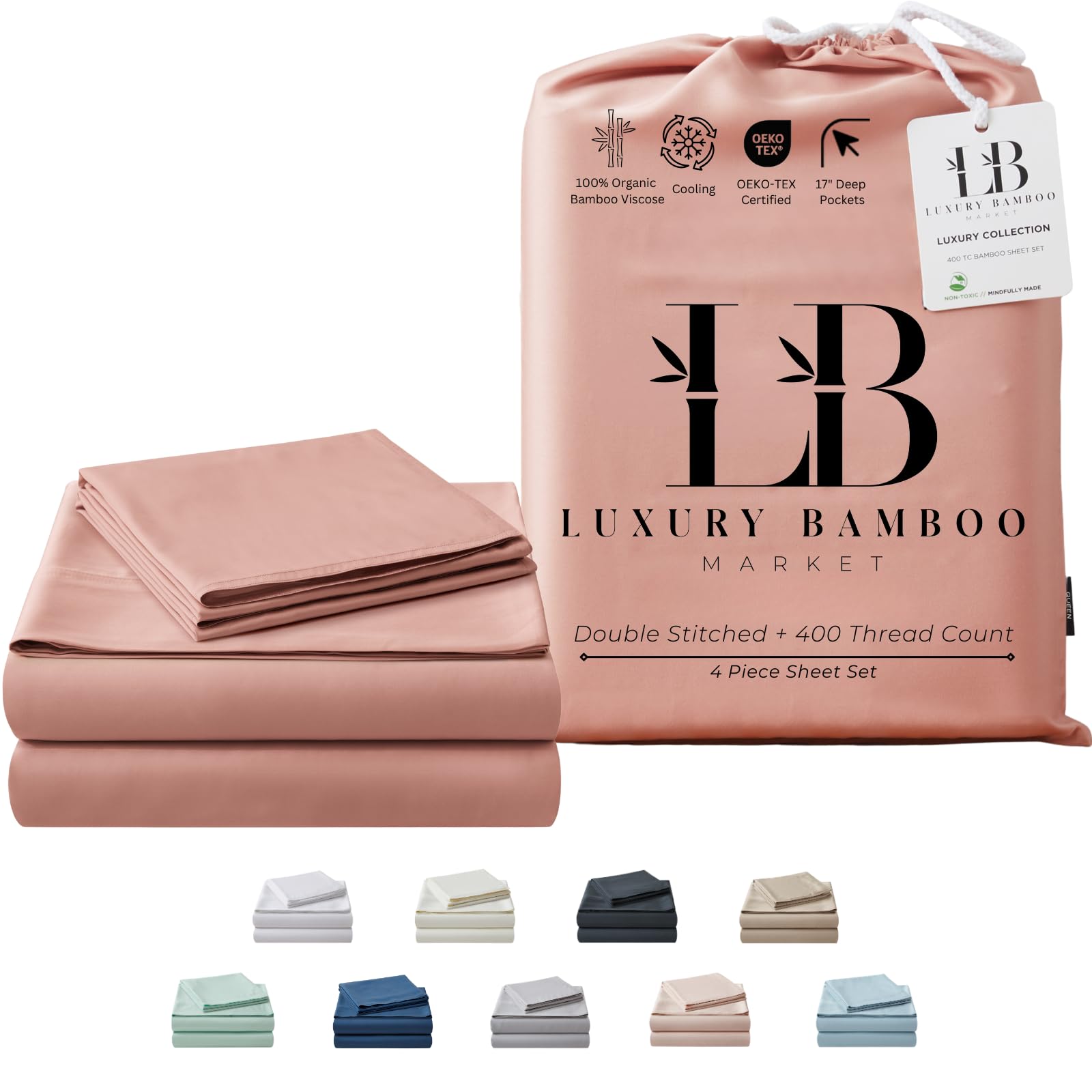 LB Luxury Bamboo Full Sheet Set