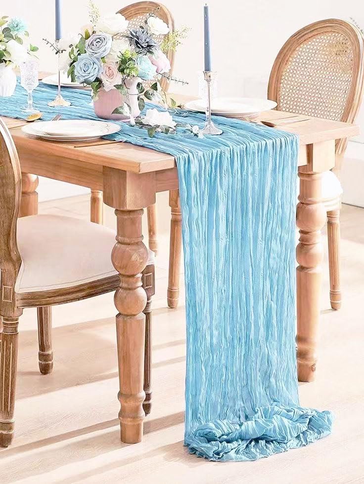 Seveups Cheesecloth Table Runner Set of 12