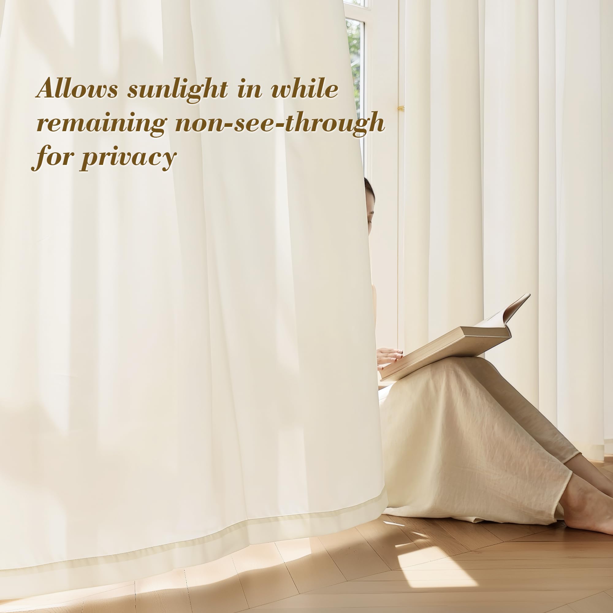 FMFUNCTEX Sheer Voile Curtains