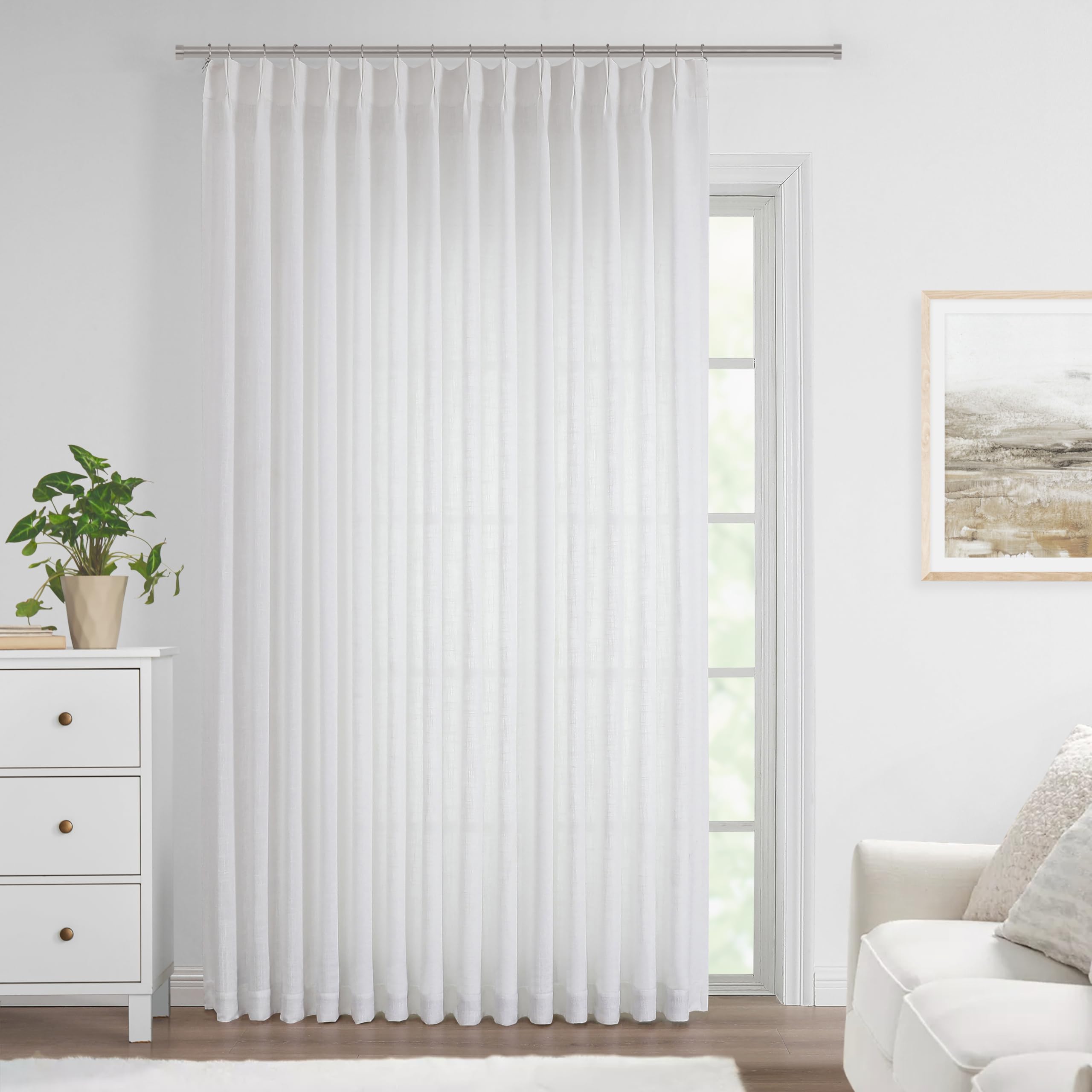 Vision Home Pinch Pleated Sheer Curtains