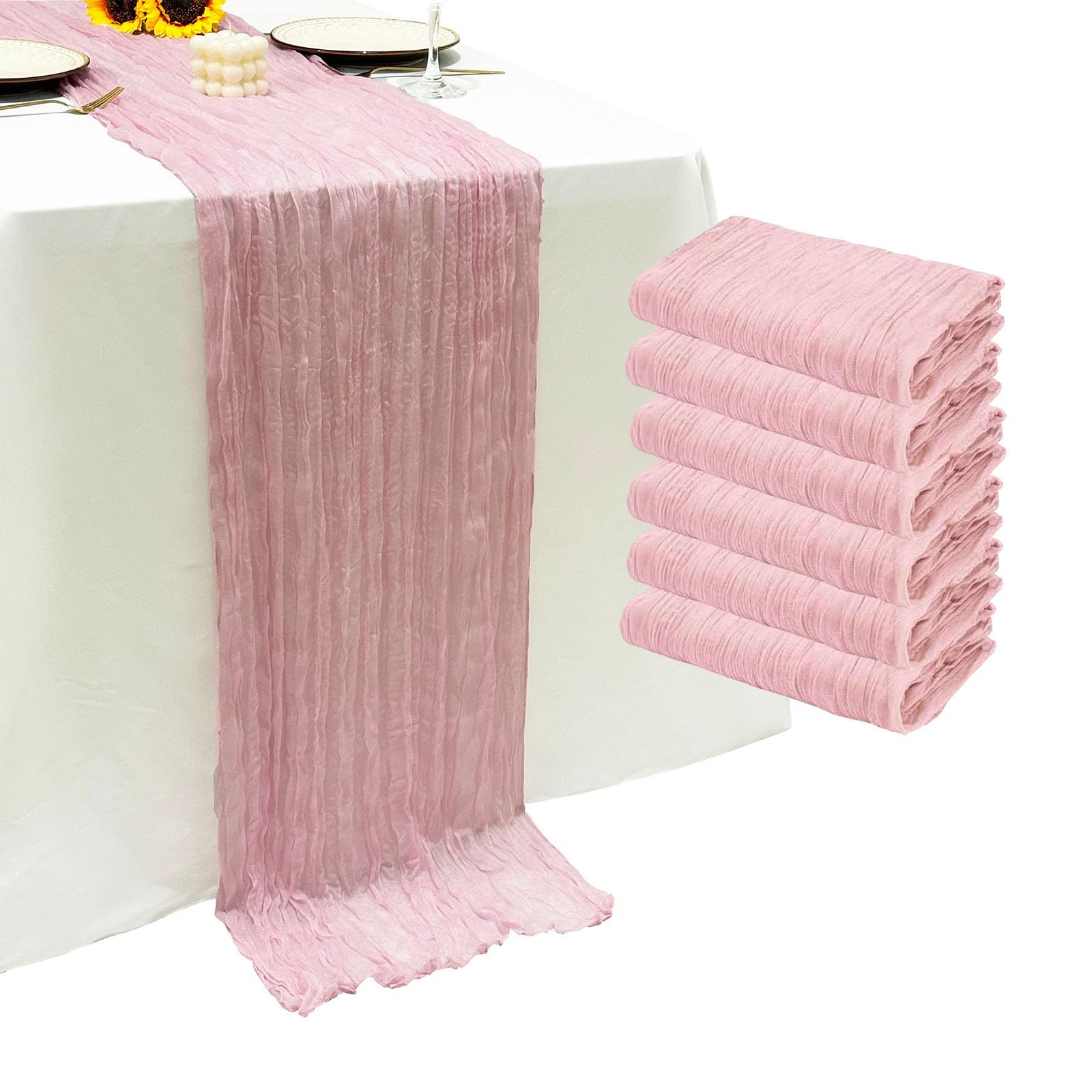 Seveups Cheesecloth Table Runner Set of 12