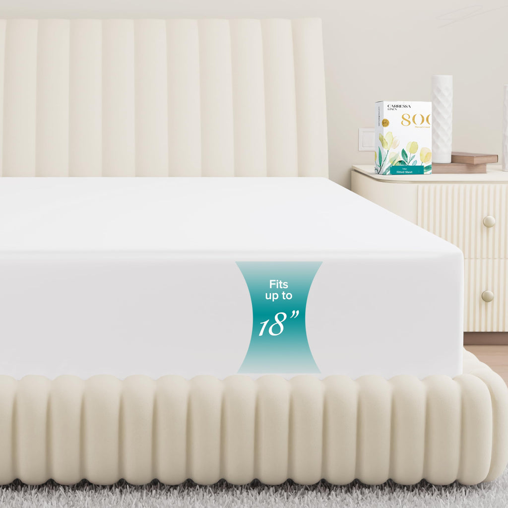 Carressa Linen Egyptian Cotton Fitted Sheet