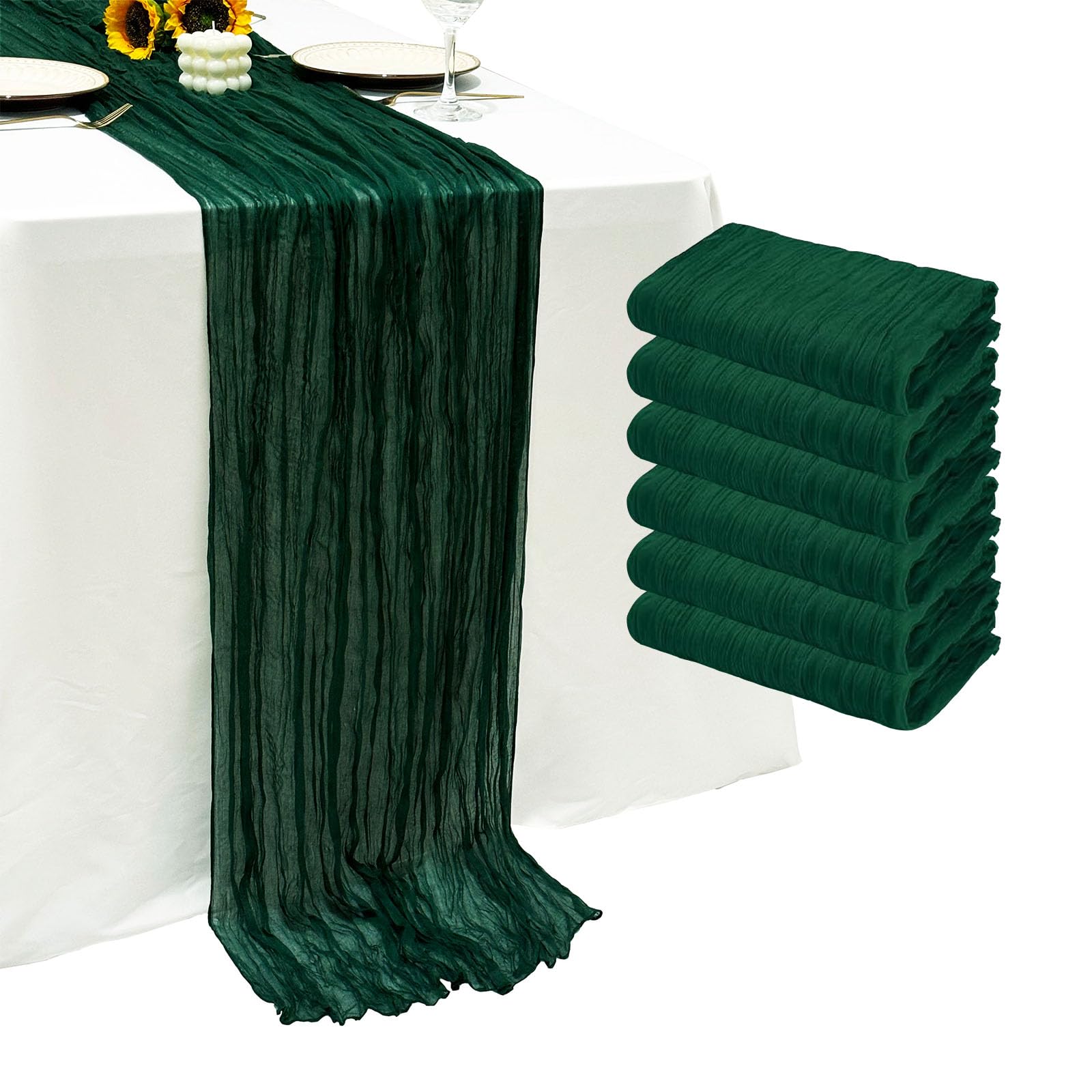 Seveups Cheesecloth Table Runner Set of 12