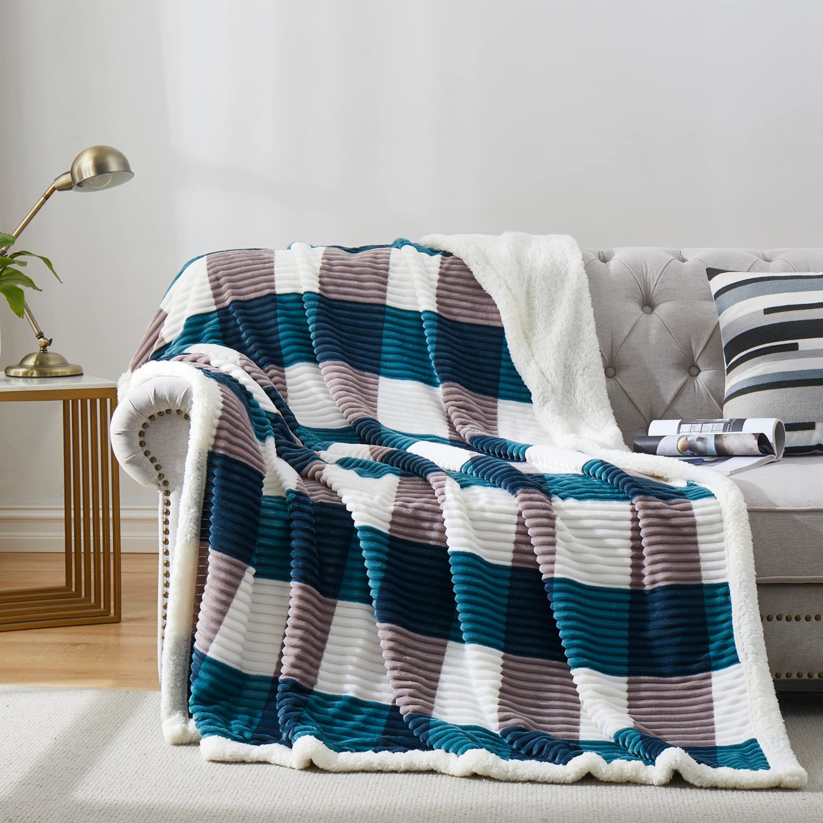 PU MEI Sherpa Fleece Throw Blanket