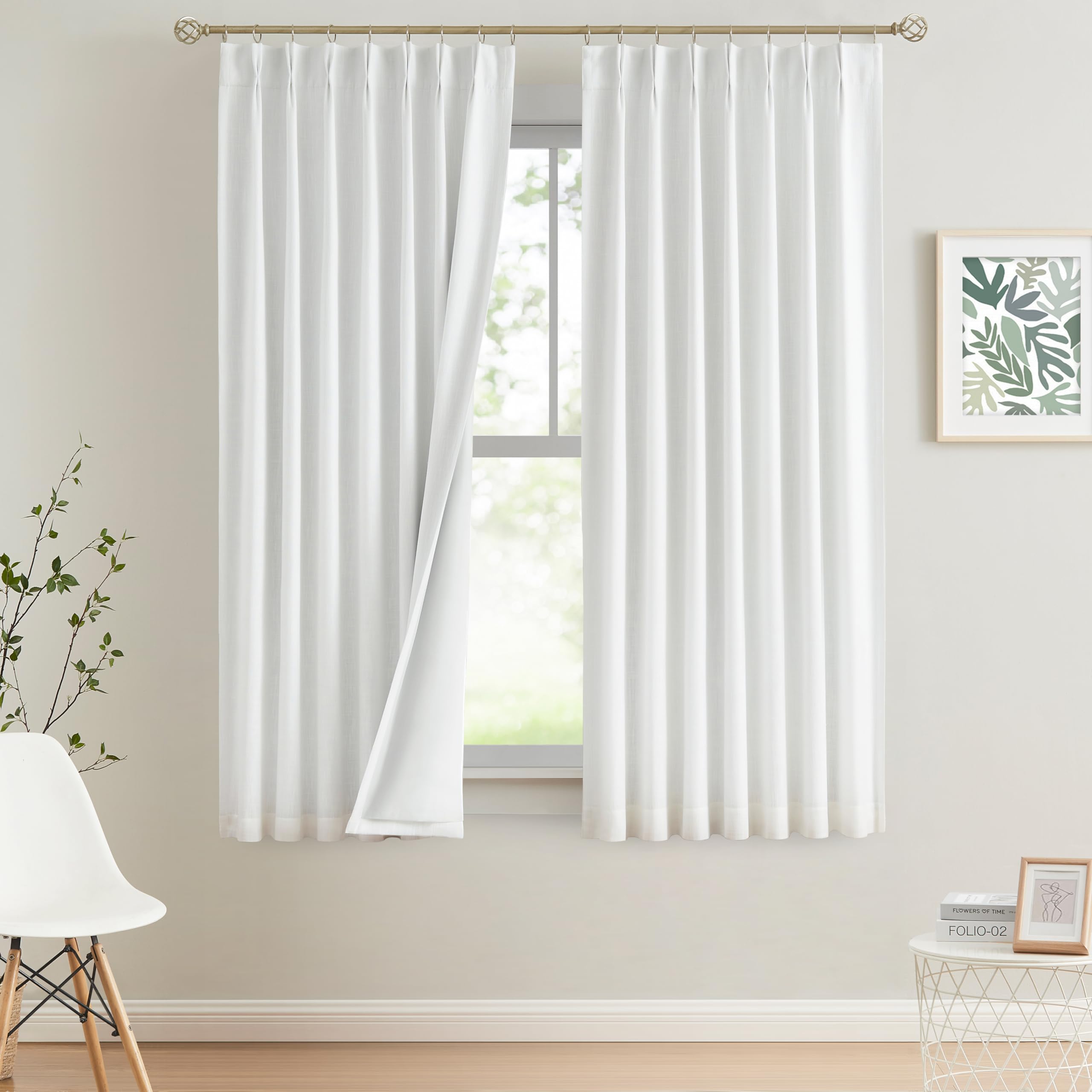 Vision Home Pinch Pleated Blackout Curtain 2 Panels