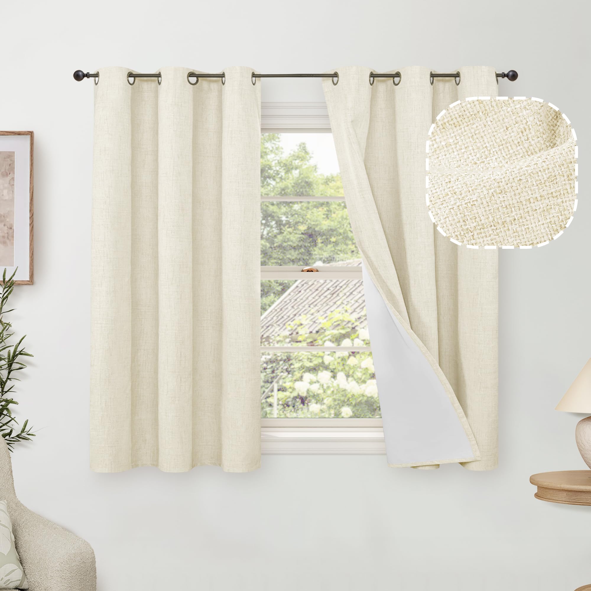 Lajode Textured Linen Blackout Curtains