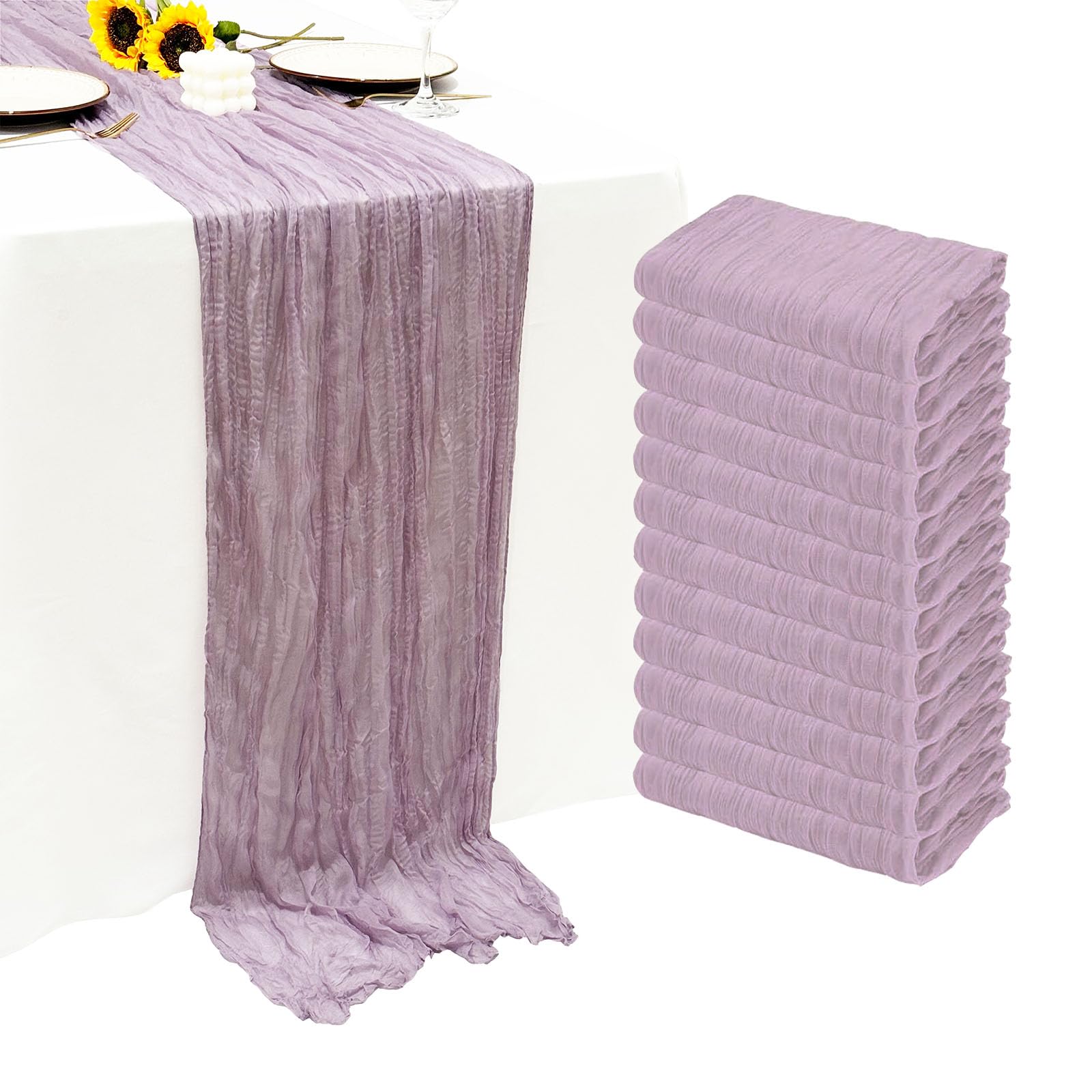 Seveups Cheesecloth Table Runner Set of 12