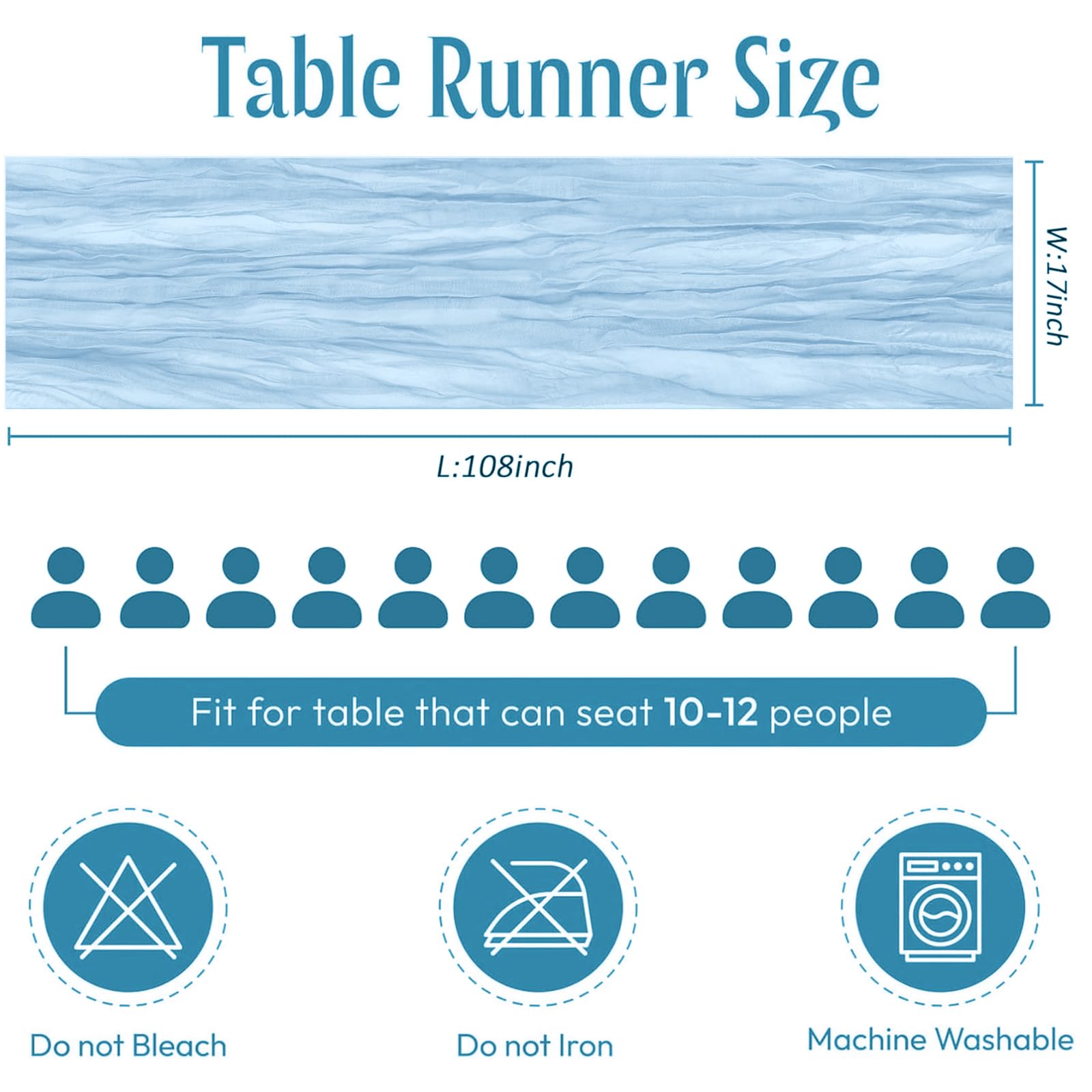 FANTEKE Cheesecloth Table Runner