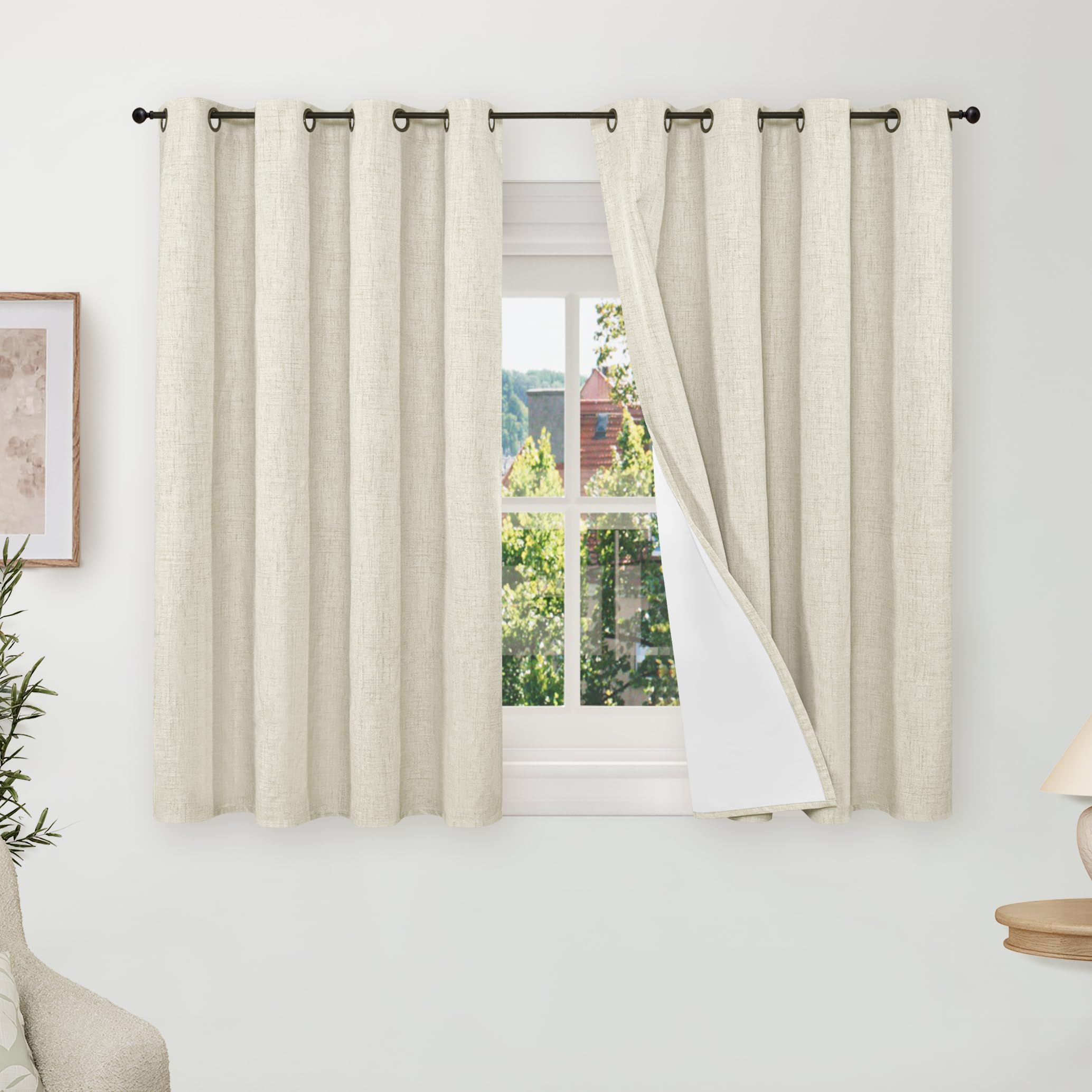 Lajode Textured Linen Blackout Curtains