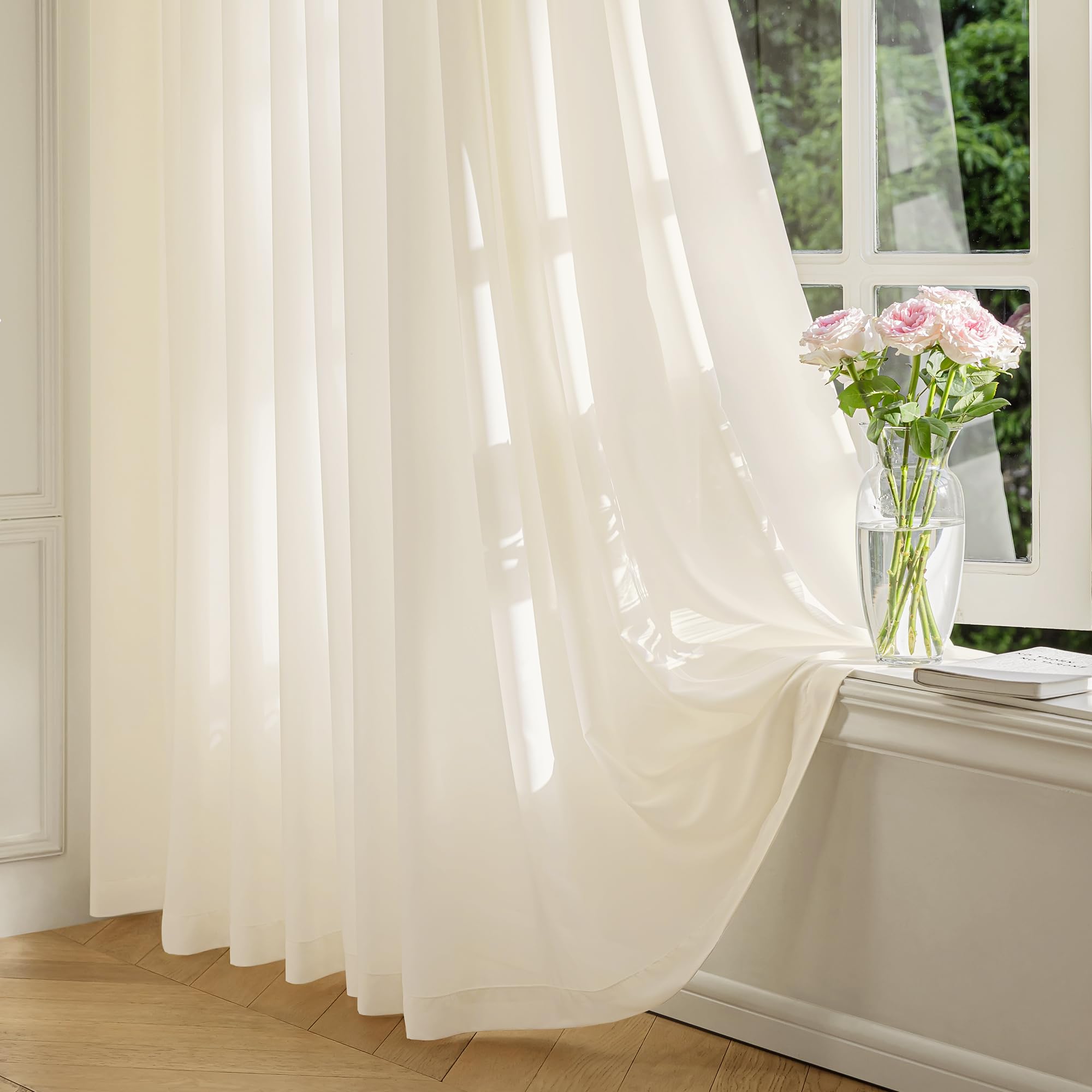FMFUNCTEX Sheer Voile Curtains