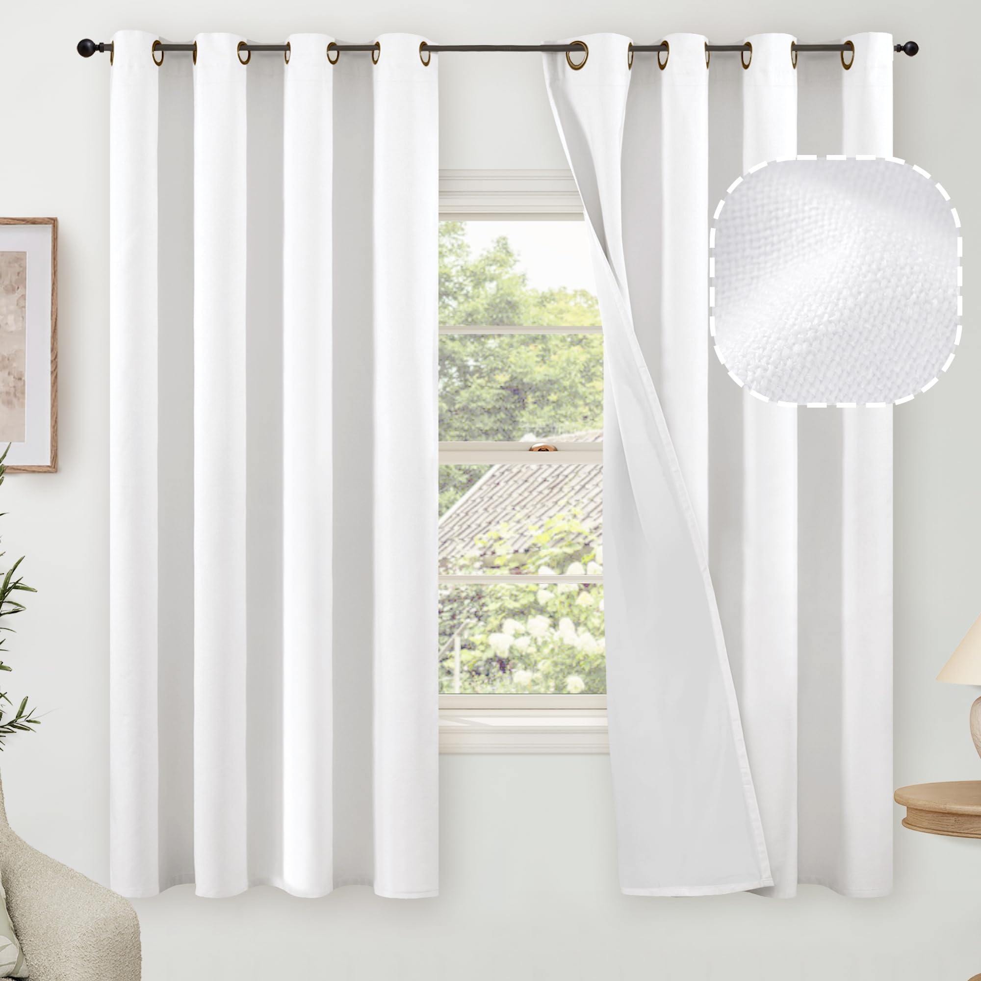 Lajode Textured Linen Blackout Curtains