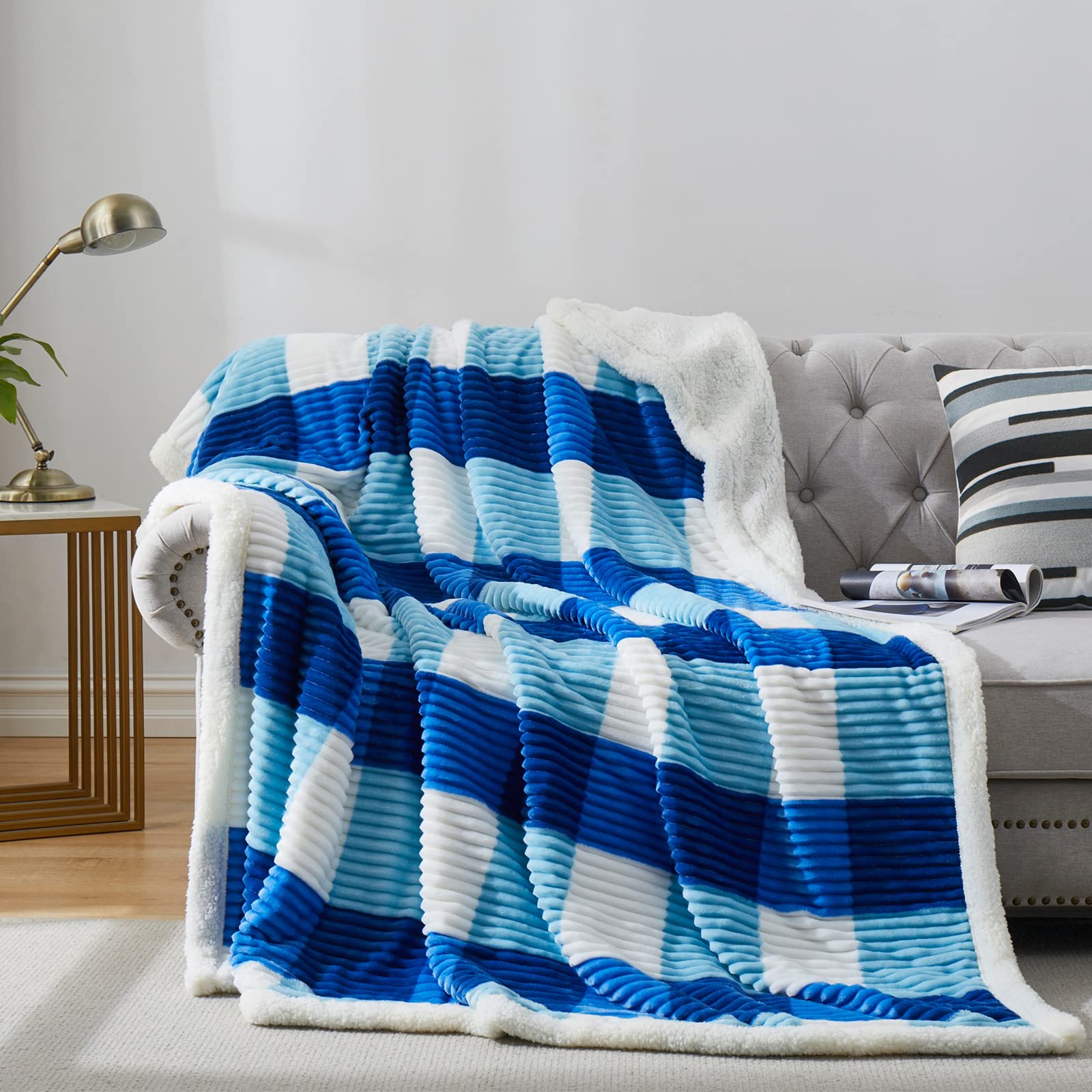 PU MEI Sherpa Fleece Throw Blanket