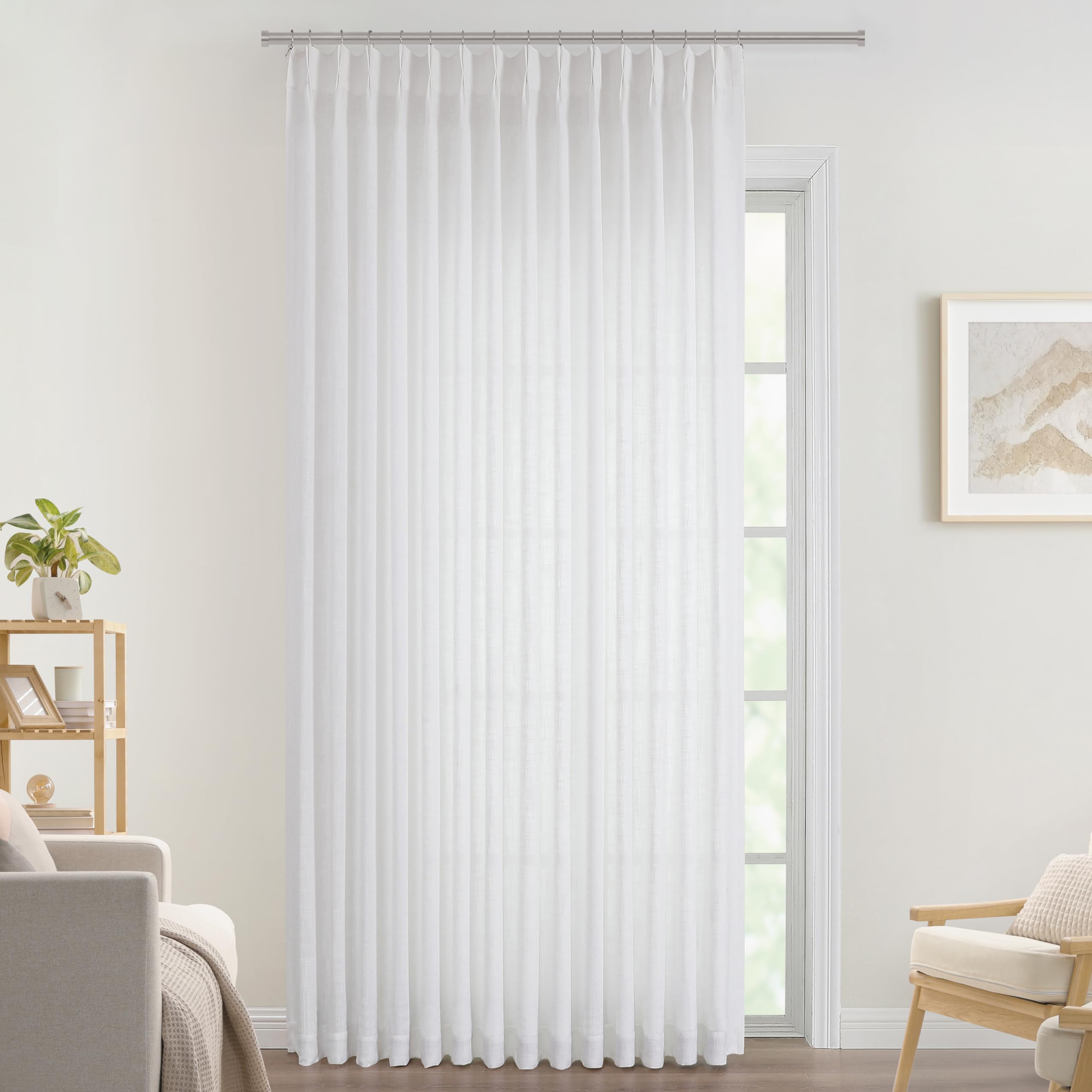 Vision Home Pinch Pleated Sheer Curtains