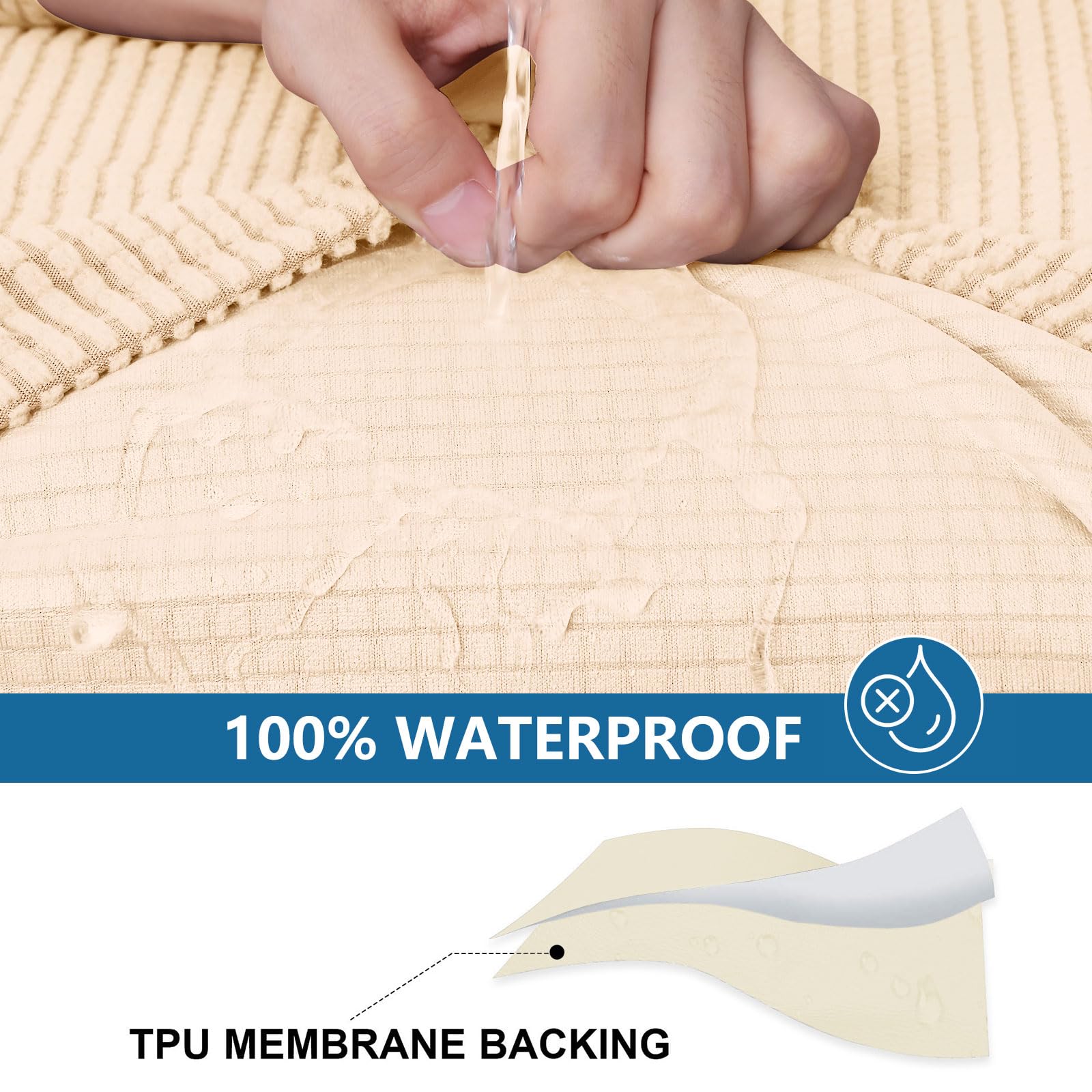 hyha Waterproof Couch Cushion Cover