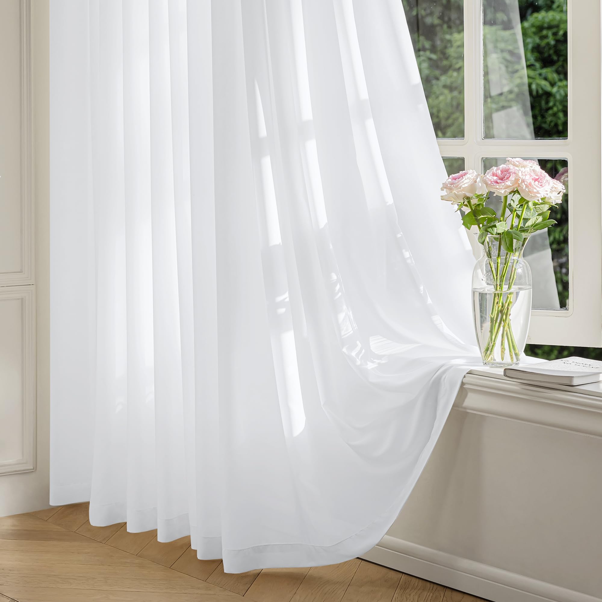 FMFUNCTEX Sheer Voile Curtains