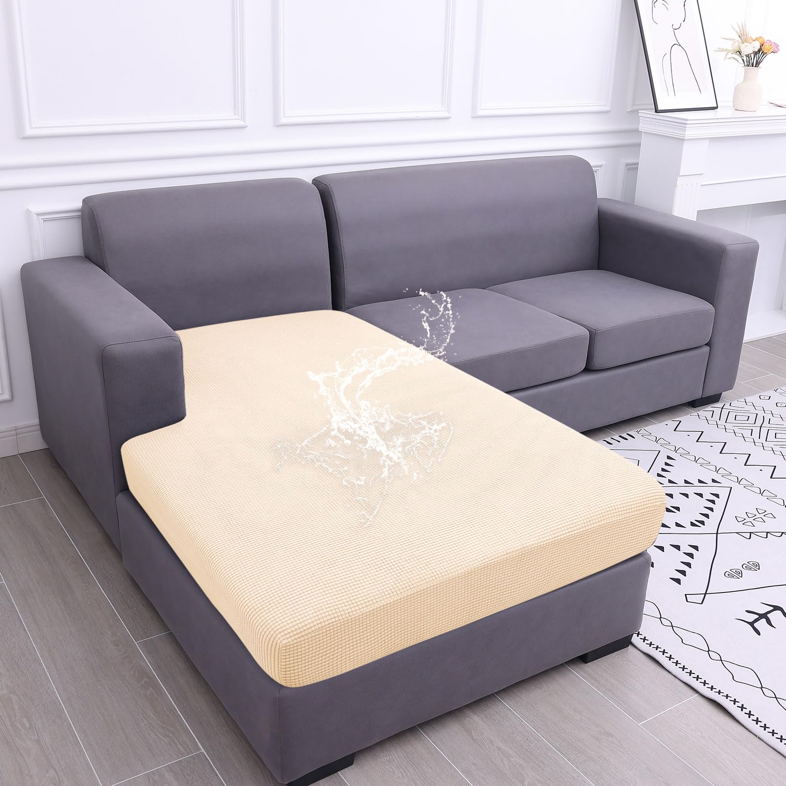 hyha Waterproof Couch Cushion Cover