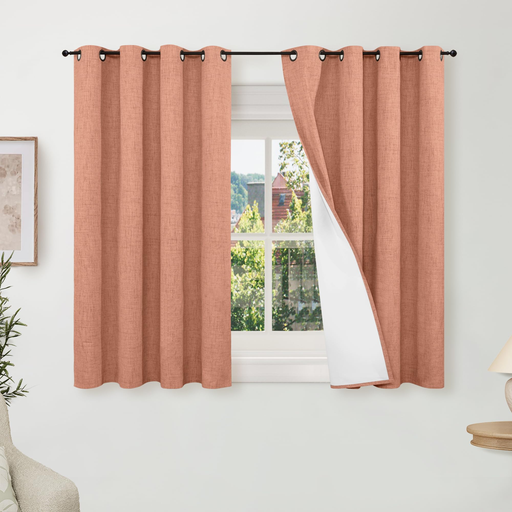 Lajode Textured Linen Blackout Curtains