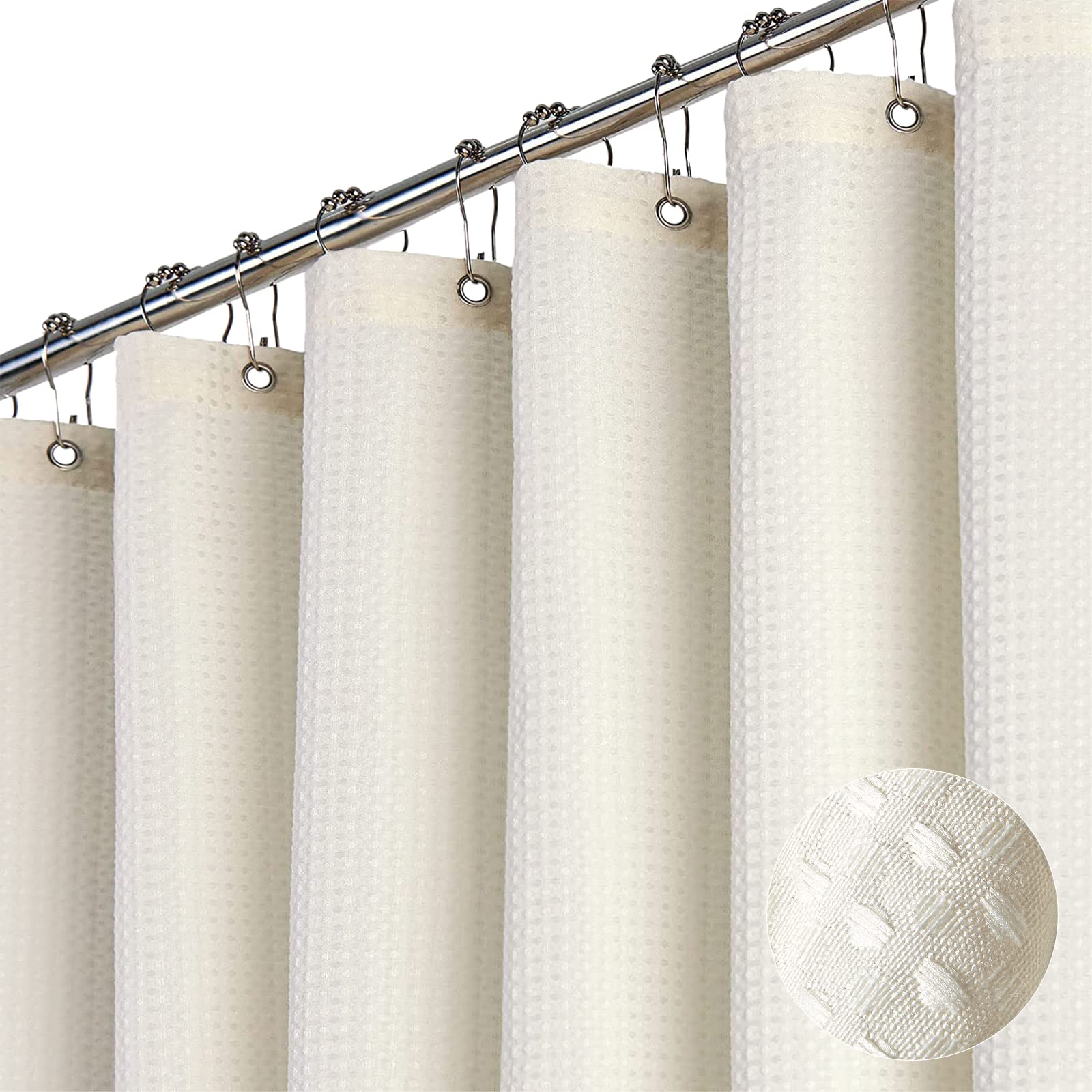 Dynamene Waffle Shower Curtain Set