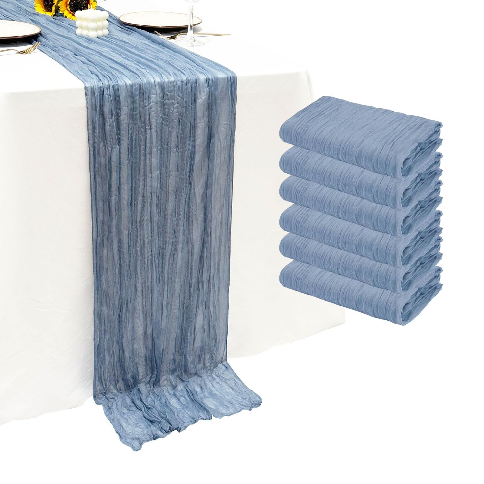 Seveups Cheesecloth Table Runner Set of 12