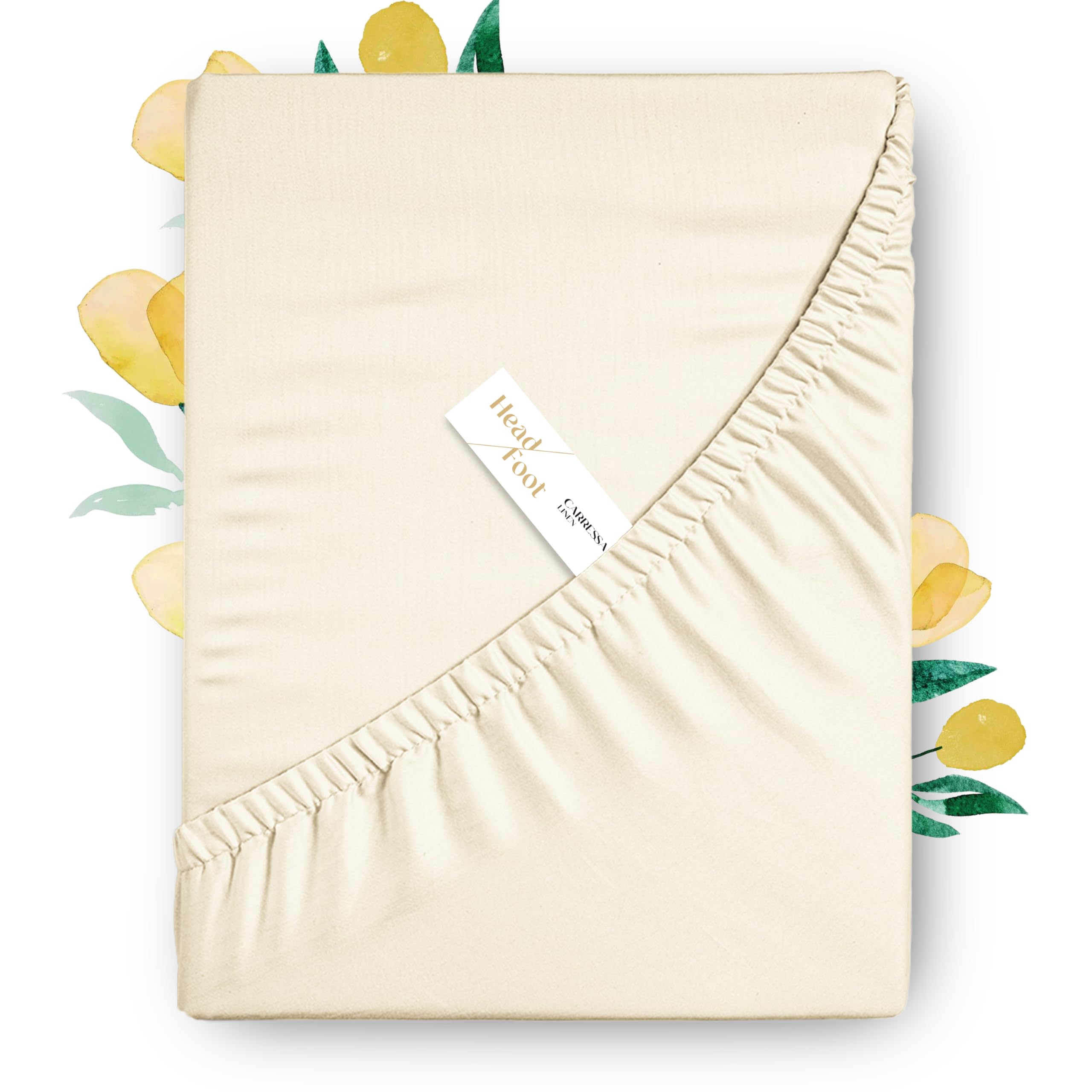 Carressa Linen Egyptian Cotton Fitted Sheet