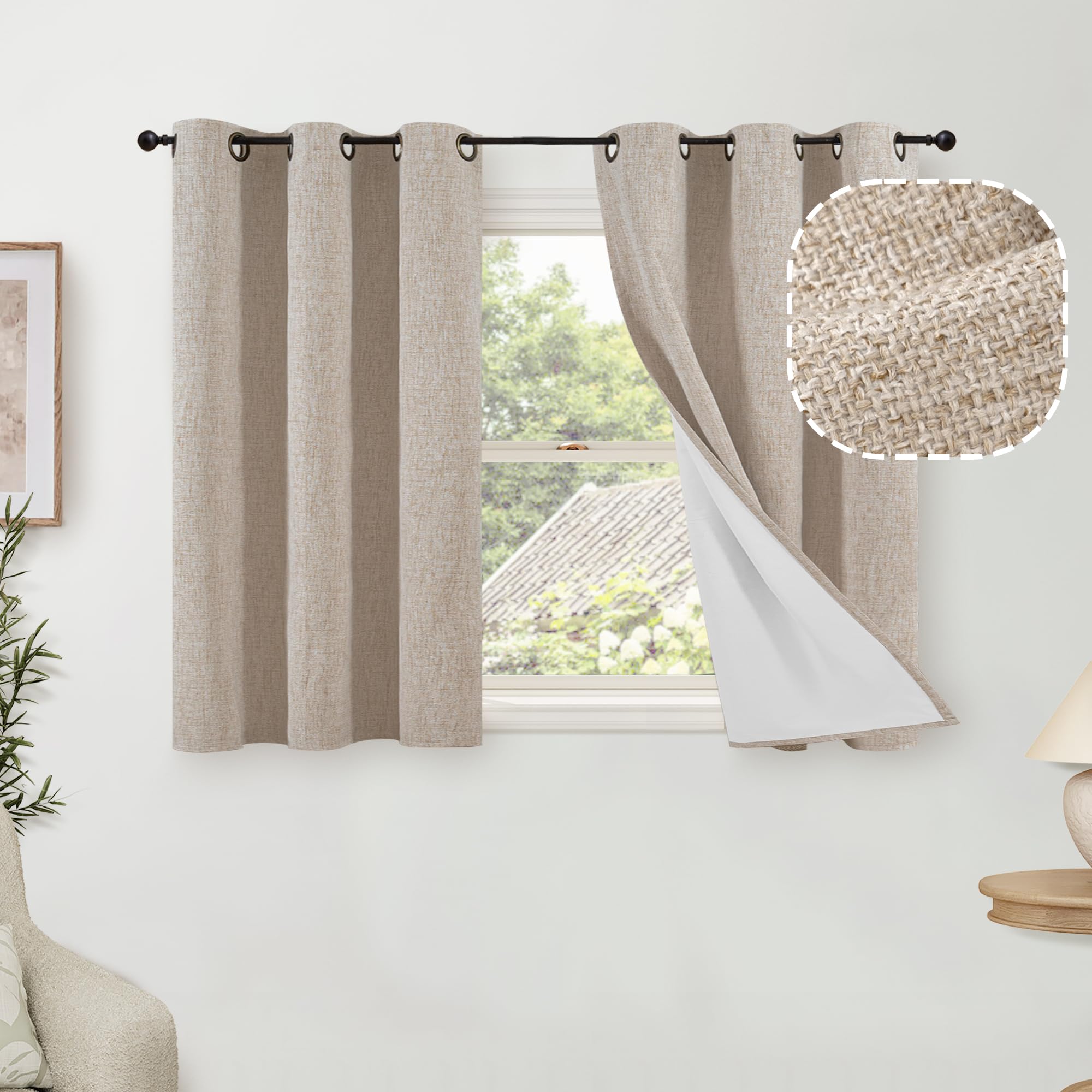 Lajode Textured Linen Blackout Curtains