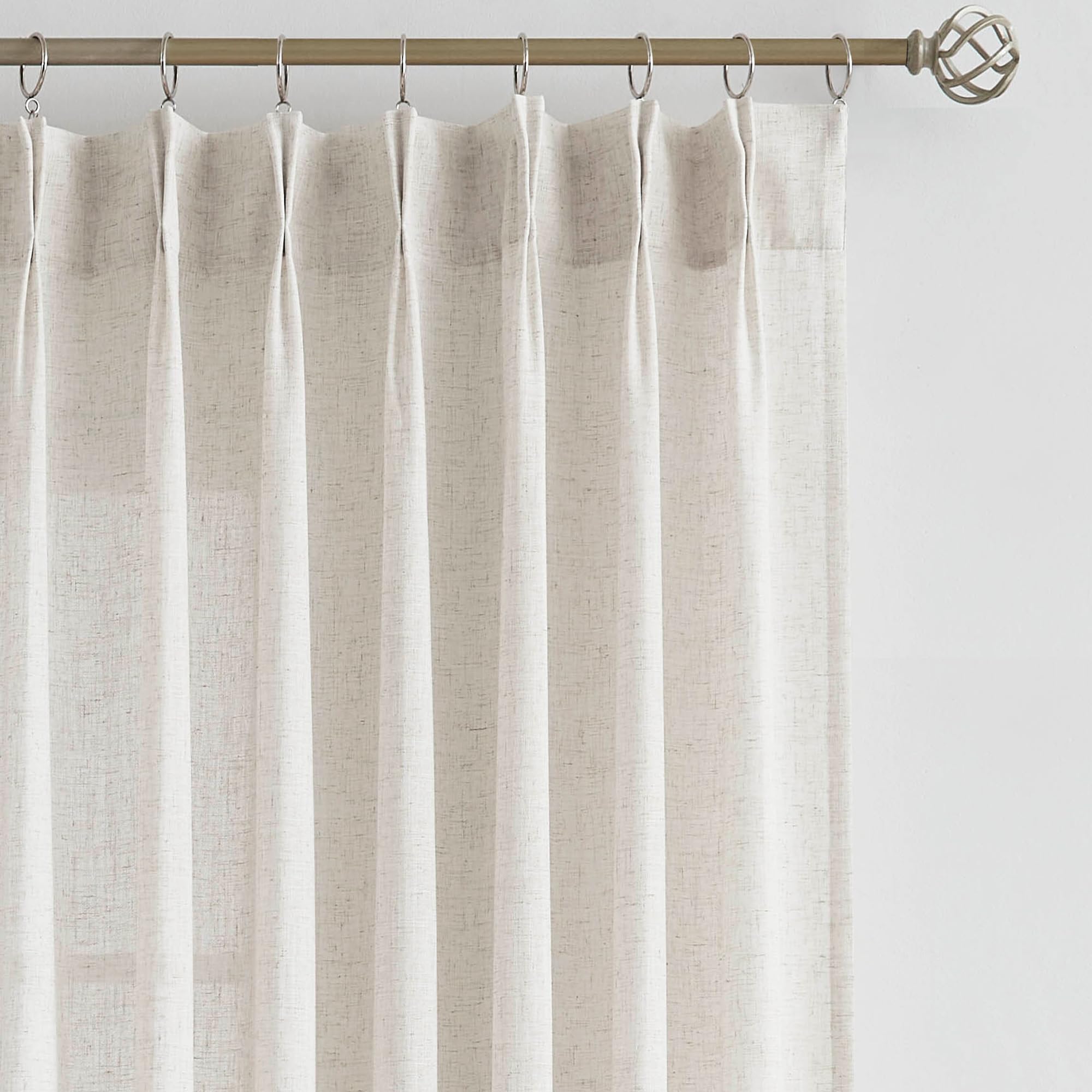 Vision Home Pinch Pleated Sheer Curtains