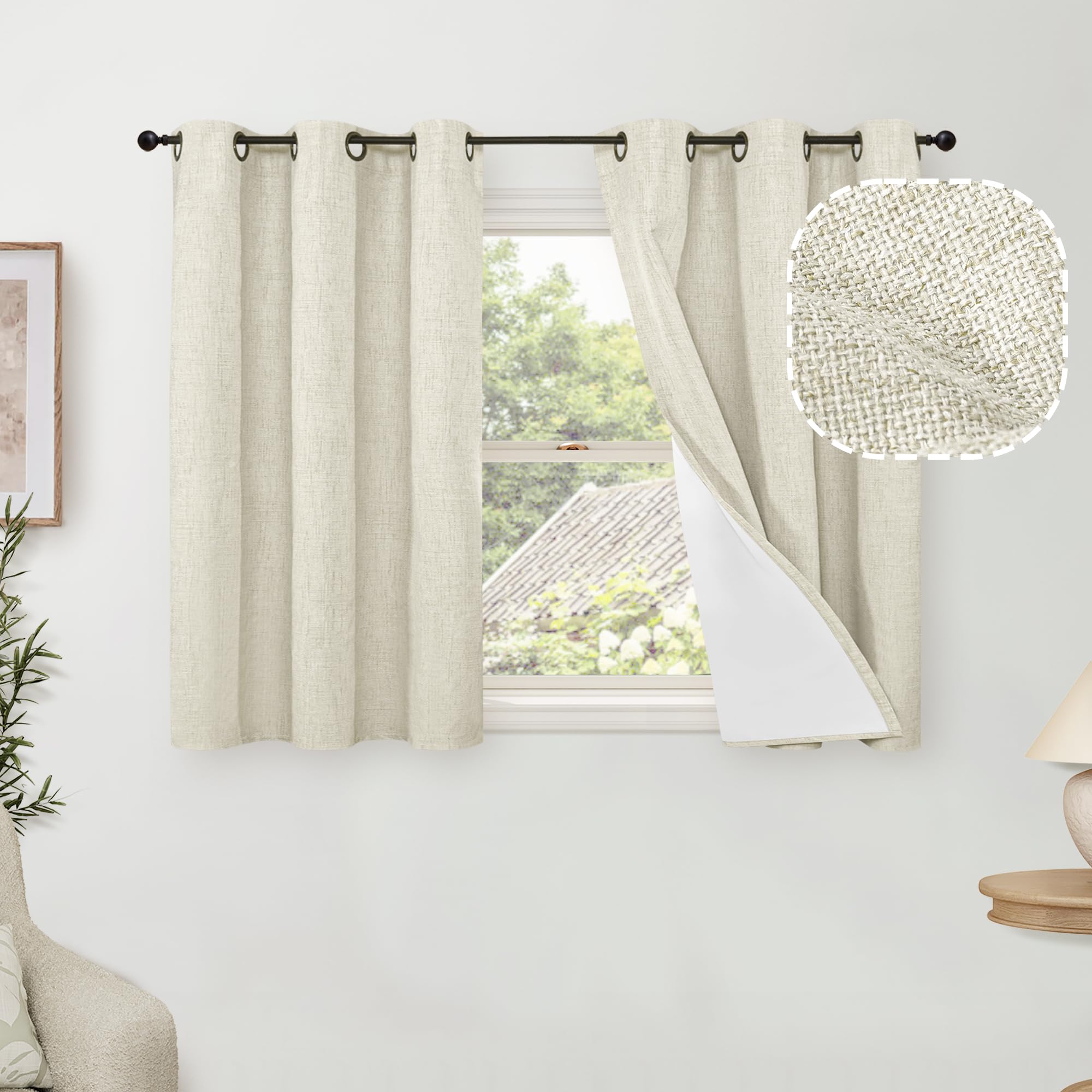 Lajode Textured Linen Blackout Curtains