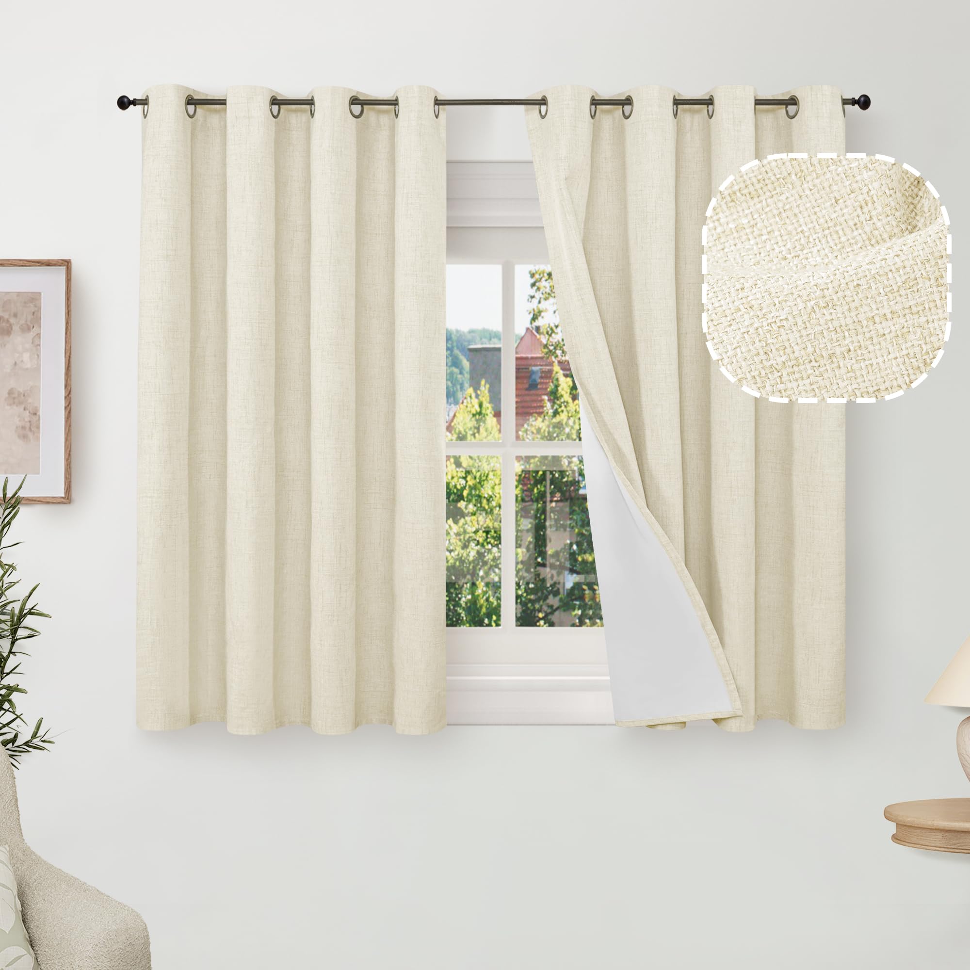 Lajode Textured Linen Blackout Curtains