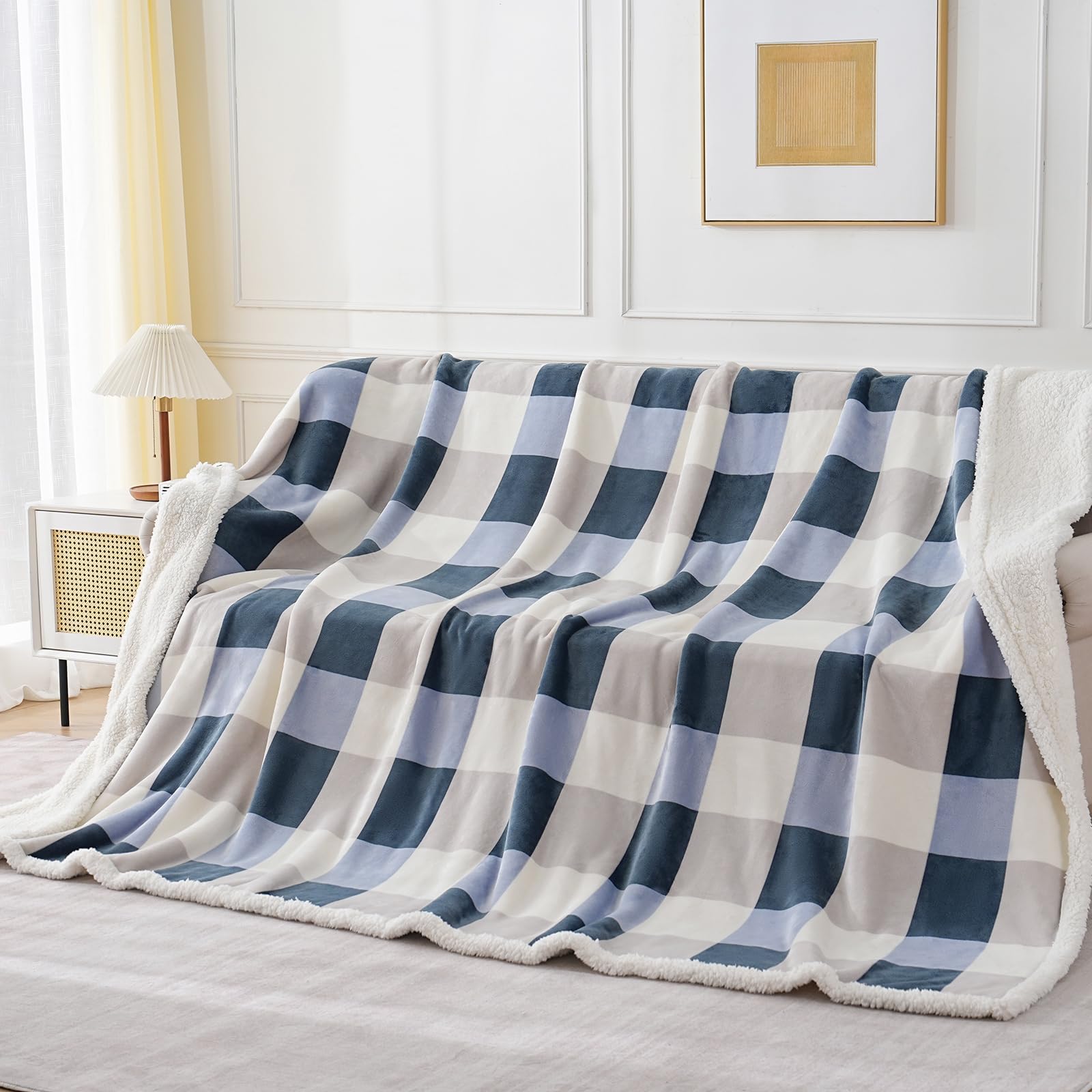 PU MEI Sherpa Fleece Throw Blanket