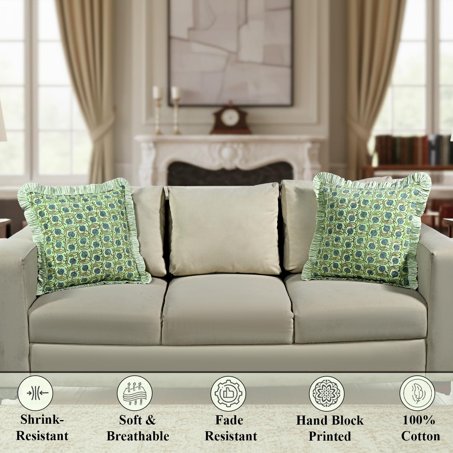 Ridhi Ruffle Pillow Cover