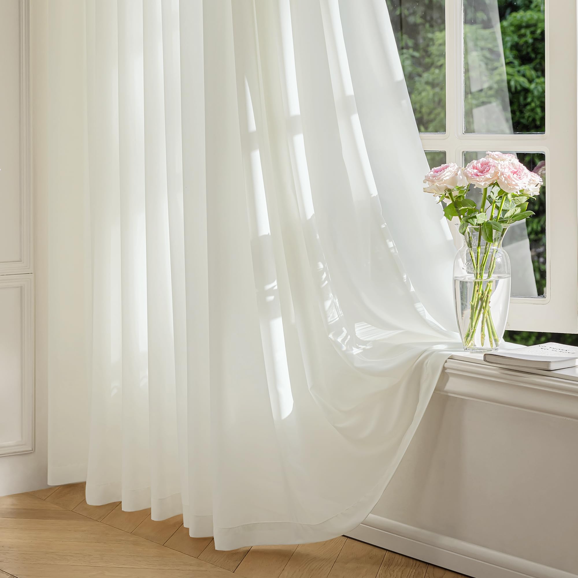 FMFUNCTEX Sheer Voile Curtains