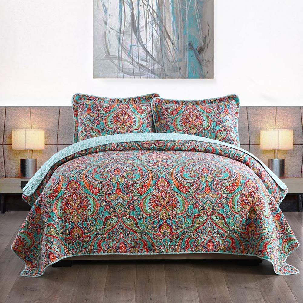 Travan Floral Quilt Set 3-Piece