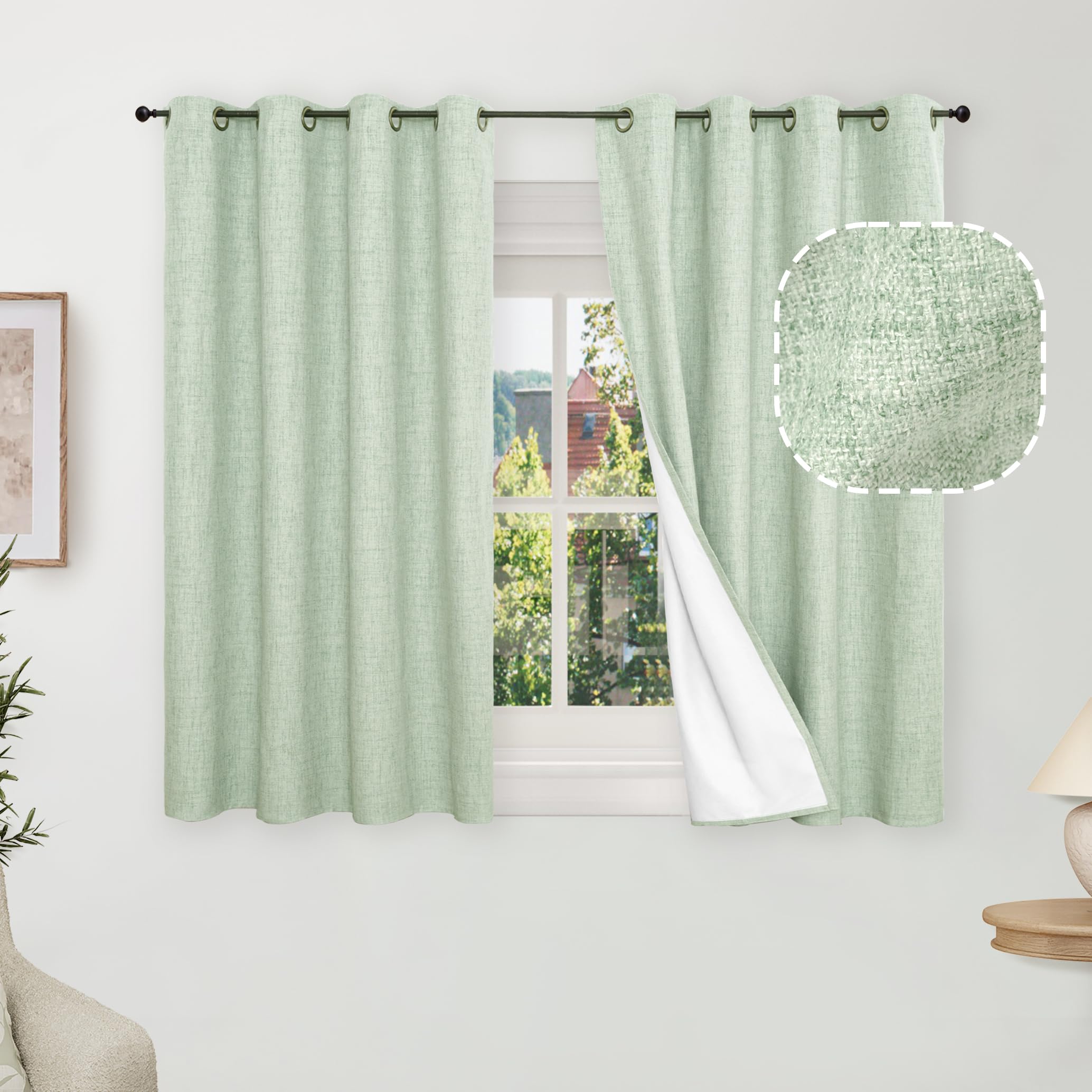 Lajode Textured Linen Blackout Curtains