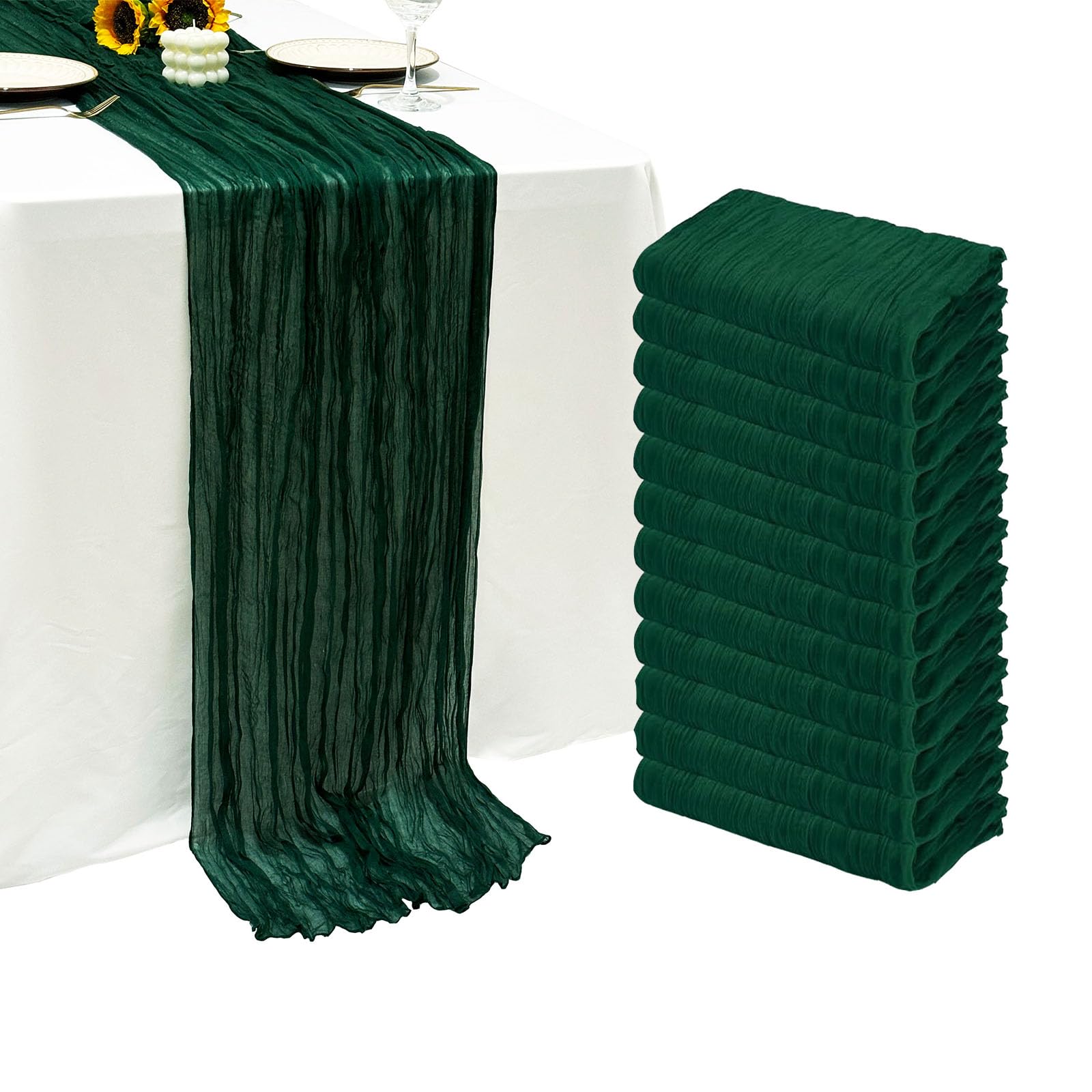 Seveups Cheesecloth Table Runner Set of 12