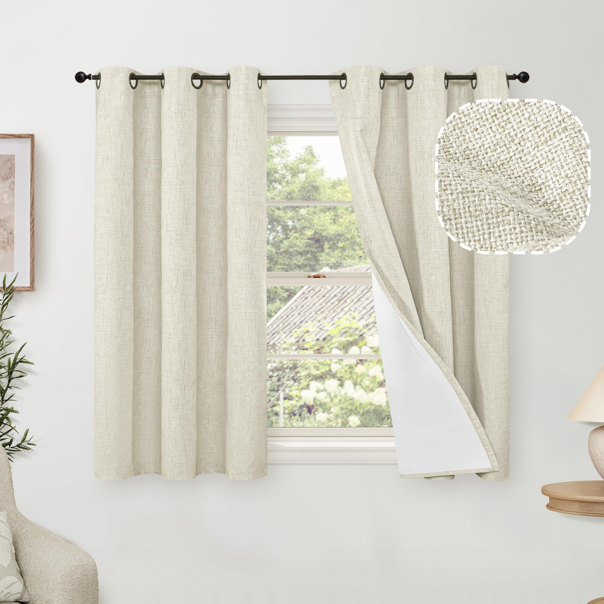 Lajode Textured Linen Blackout Curtains