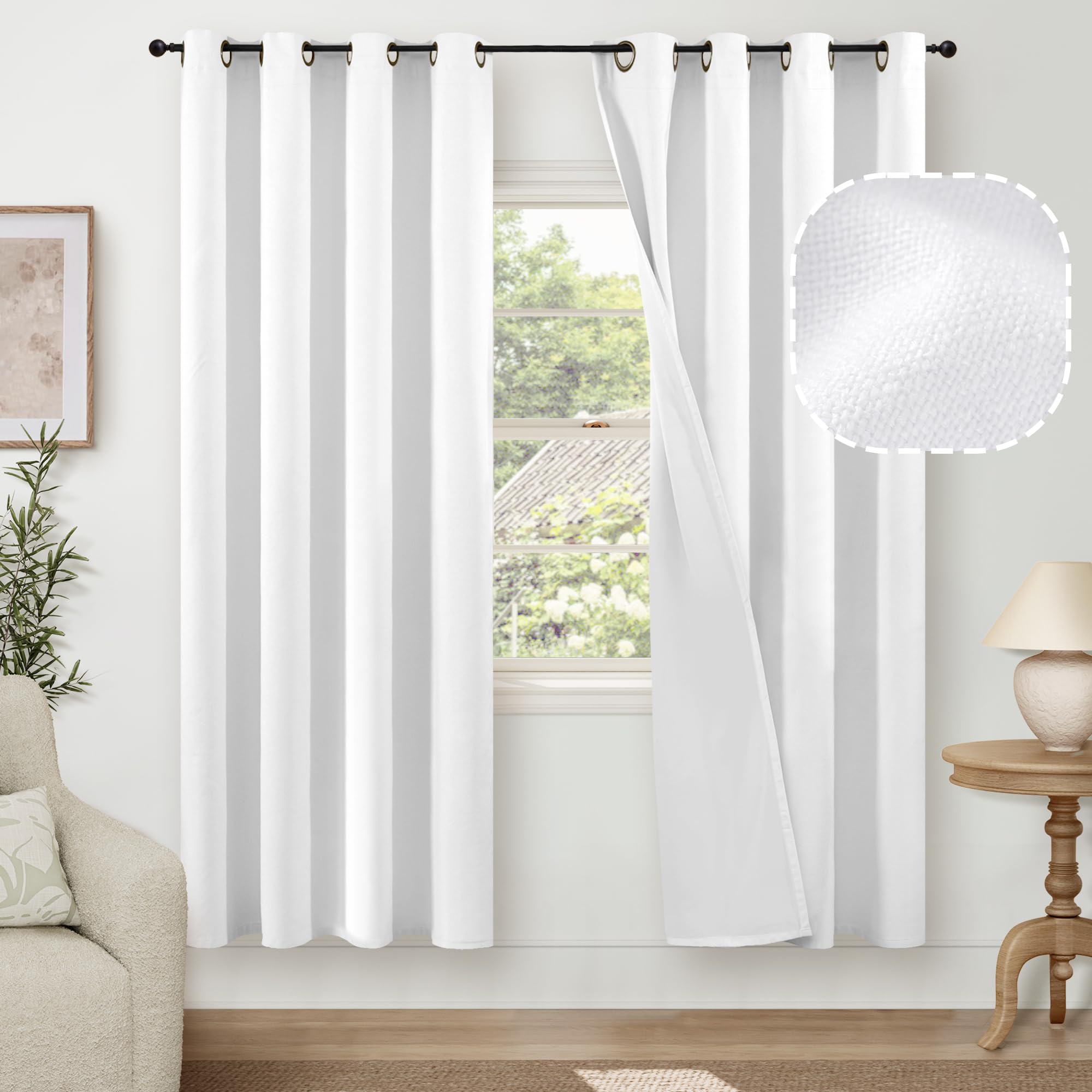 Lajode Textured Linen Blackout Curtains
