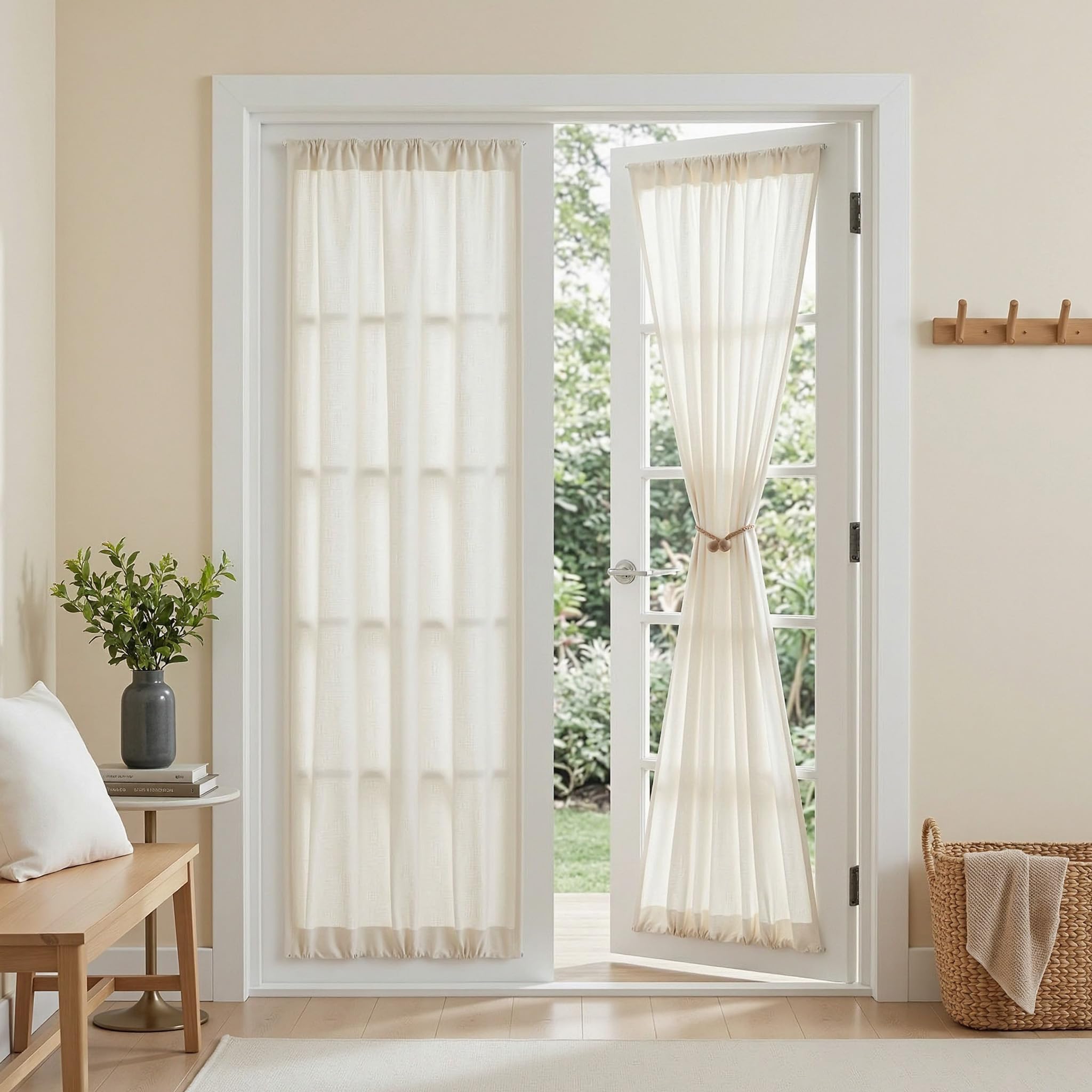 MYSKY HOME Semi Sheer Boho Curtains